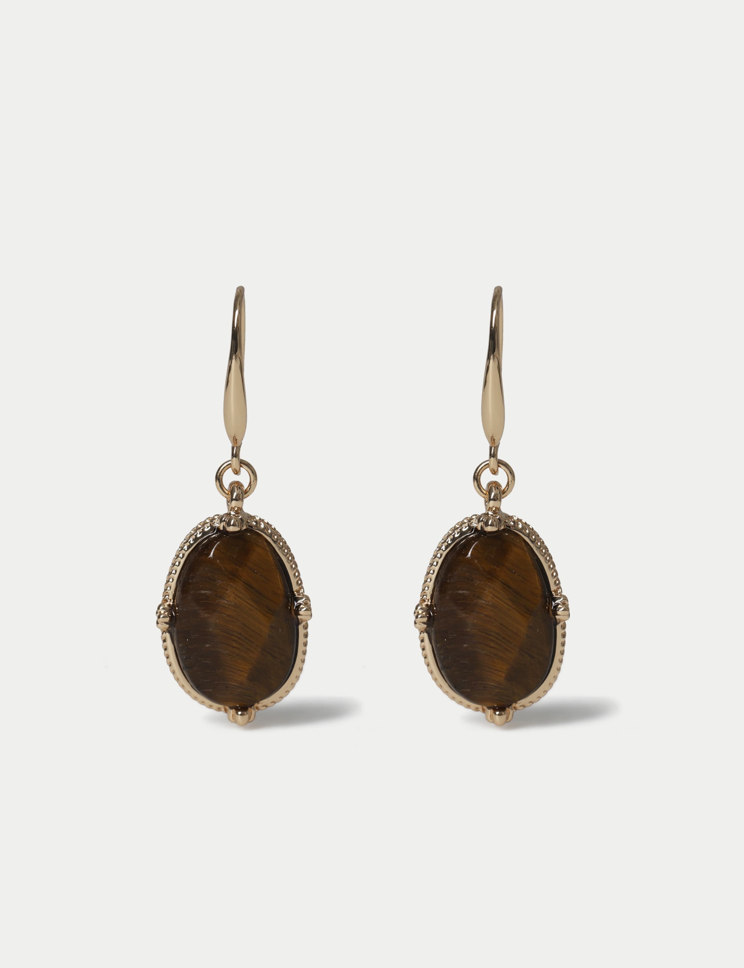 Natural Stone Faceted Drop Earrings