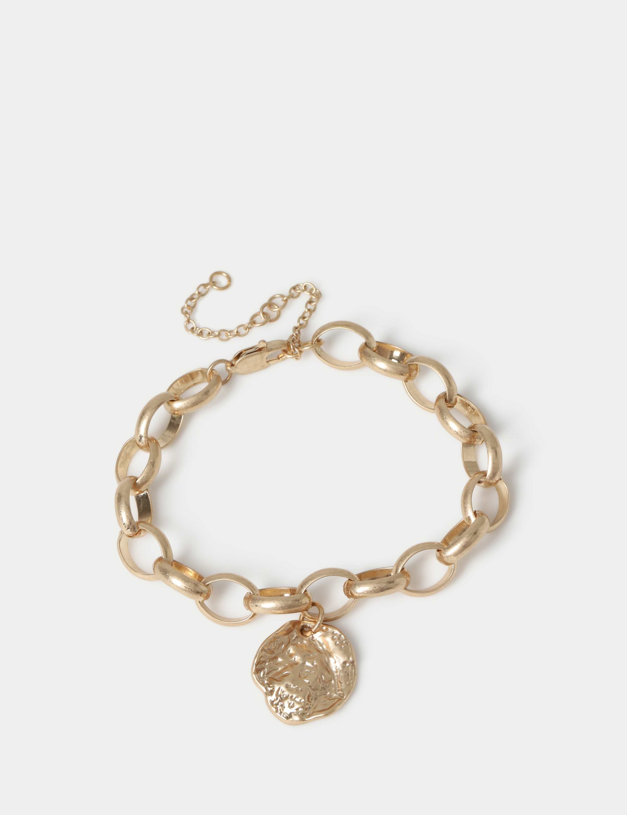 Brushed Coin Bracelet