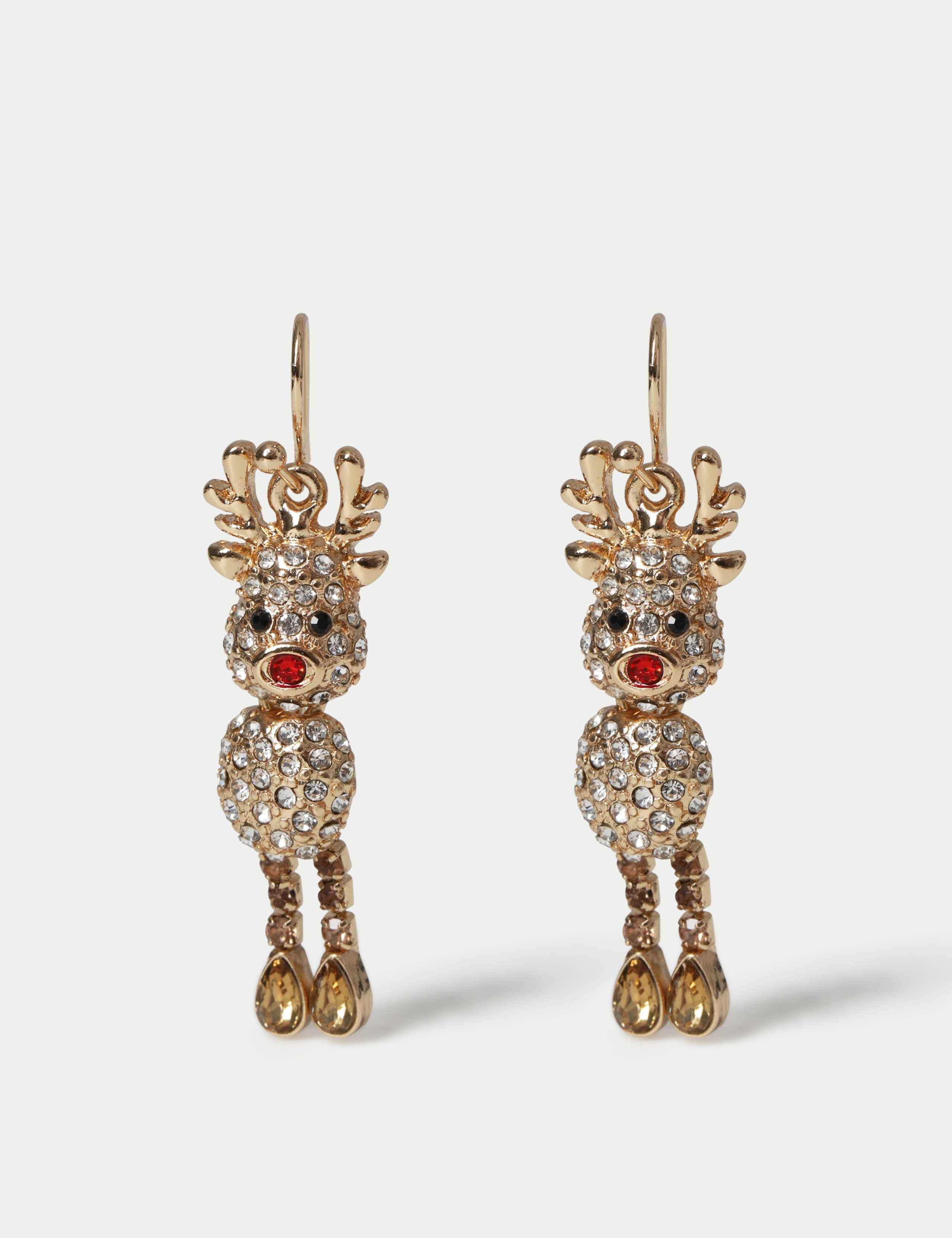 Christmas Reindeer Drop Earrings