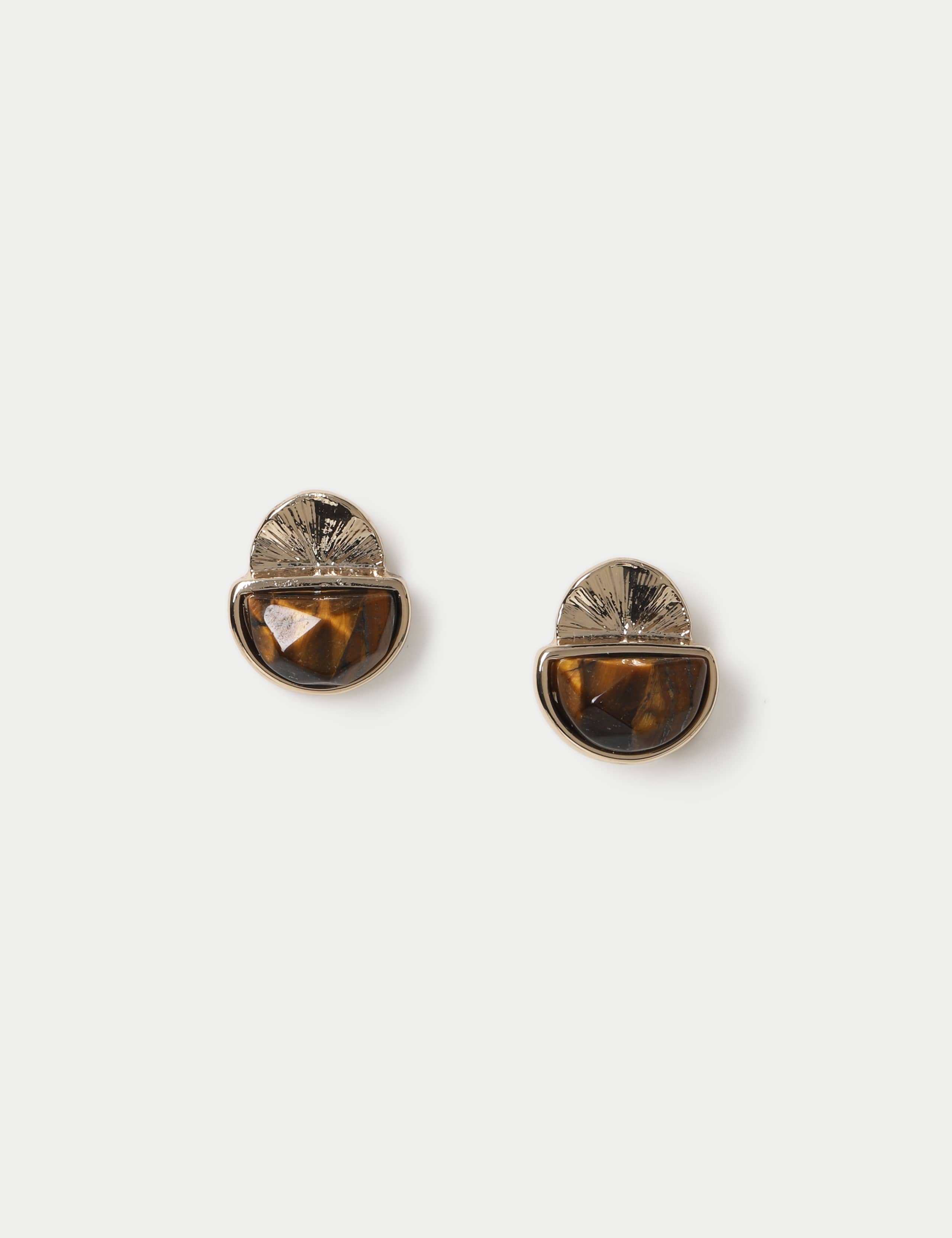 Faceted Natural Stone Earrings
