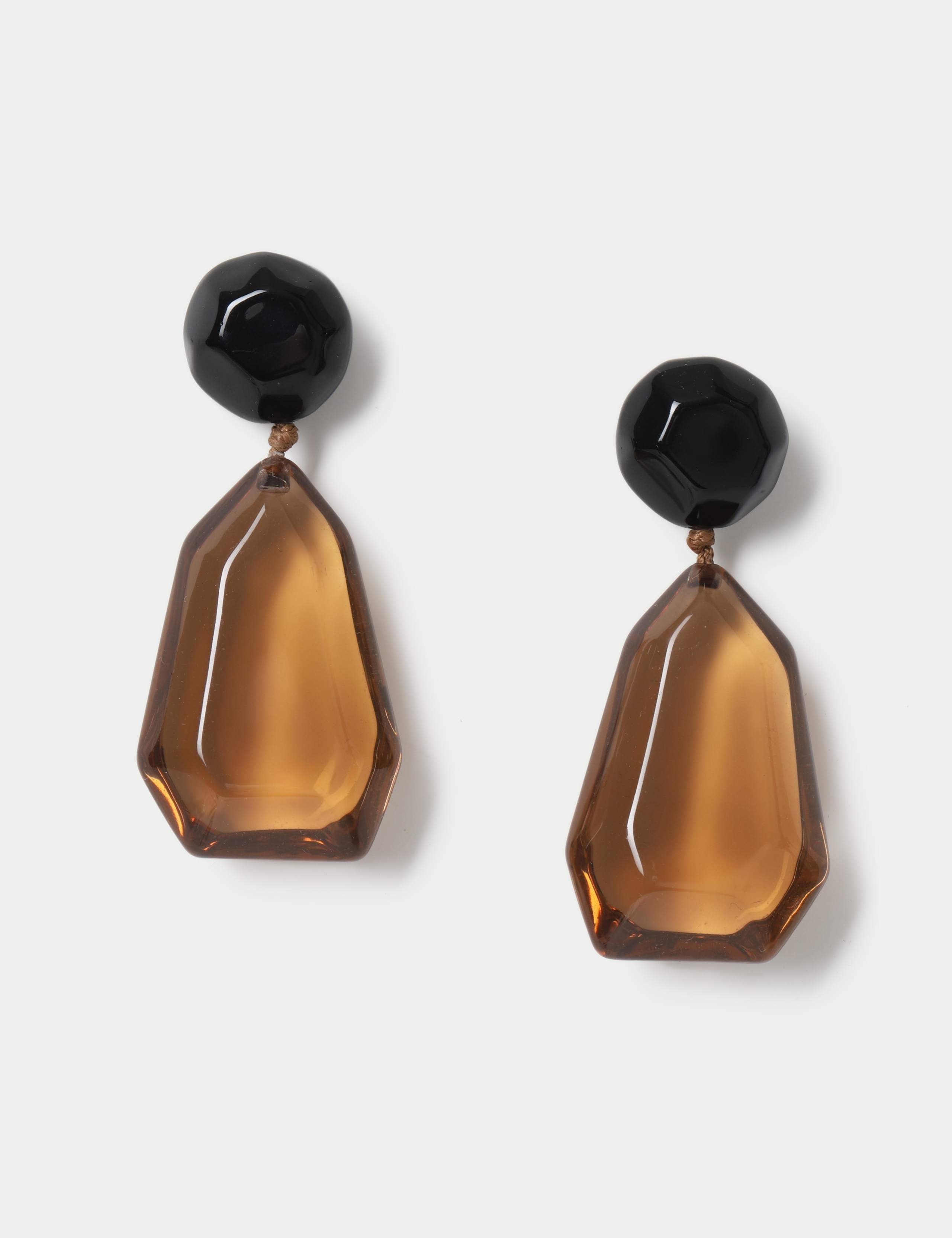 Resin Sculpted Drop Earrings