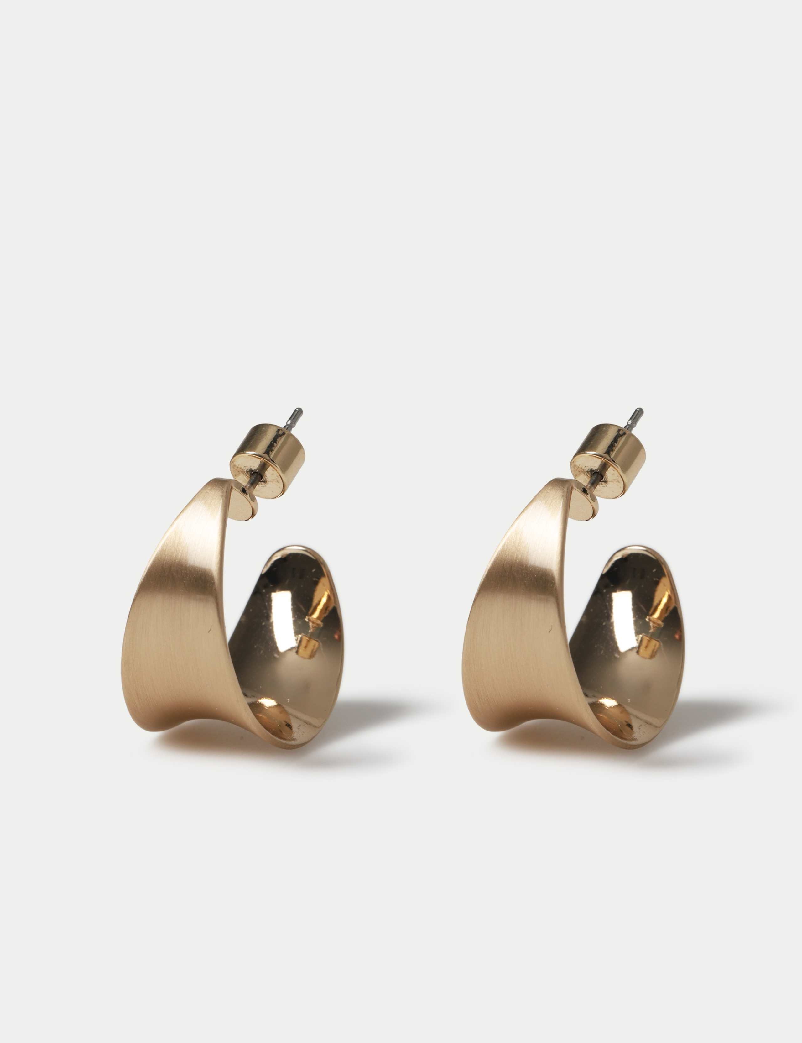 Brushed Hoop Earrings