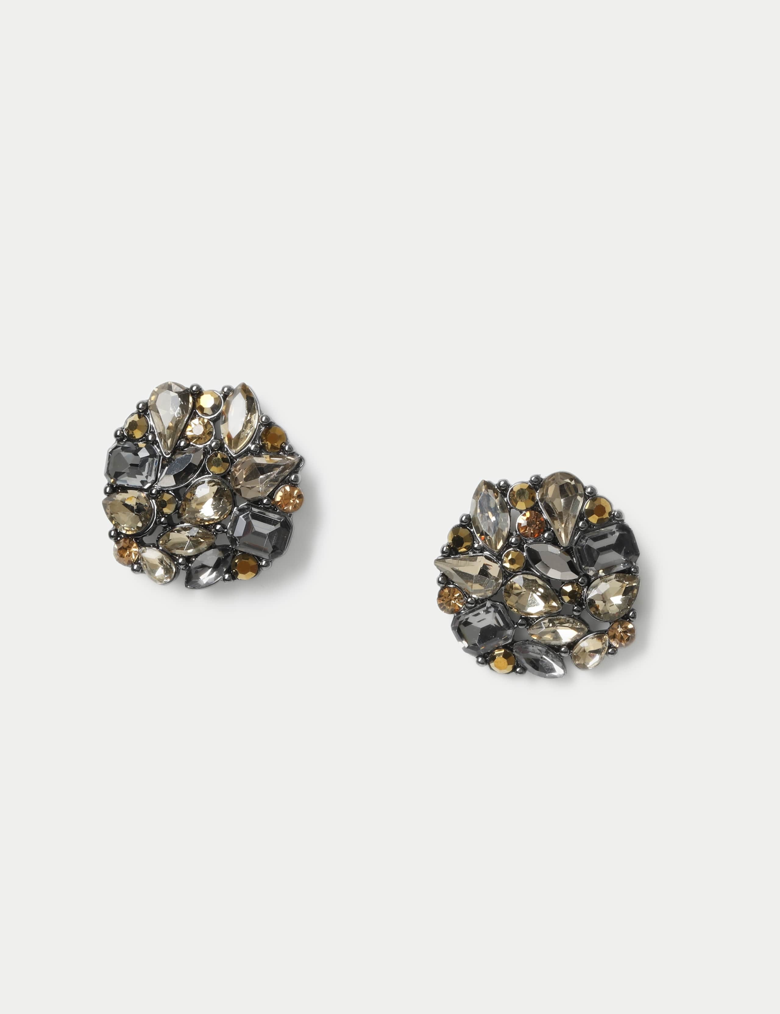 Rhinestone Statement Stud Earrings
