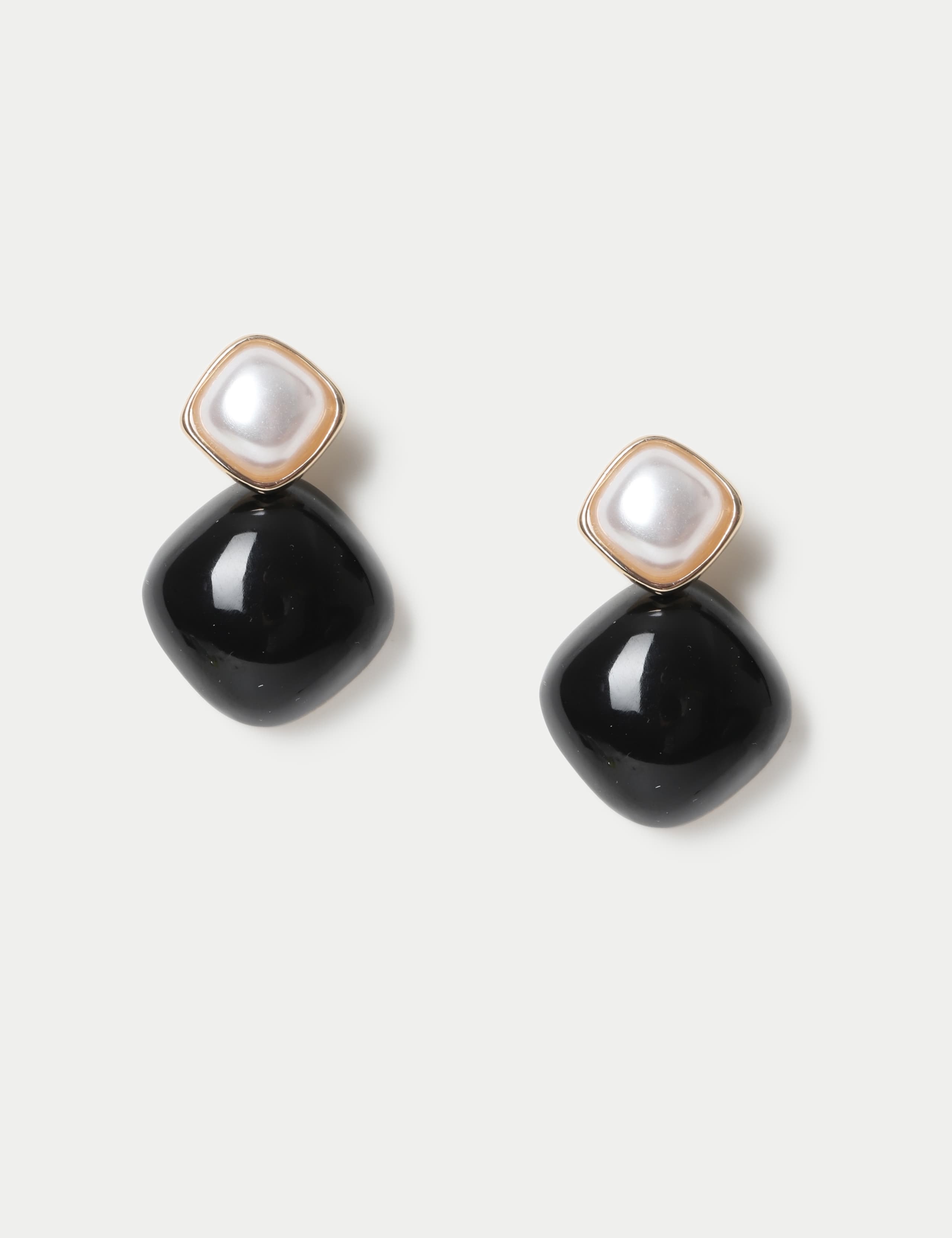 Diamond Resin Drop Earrings