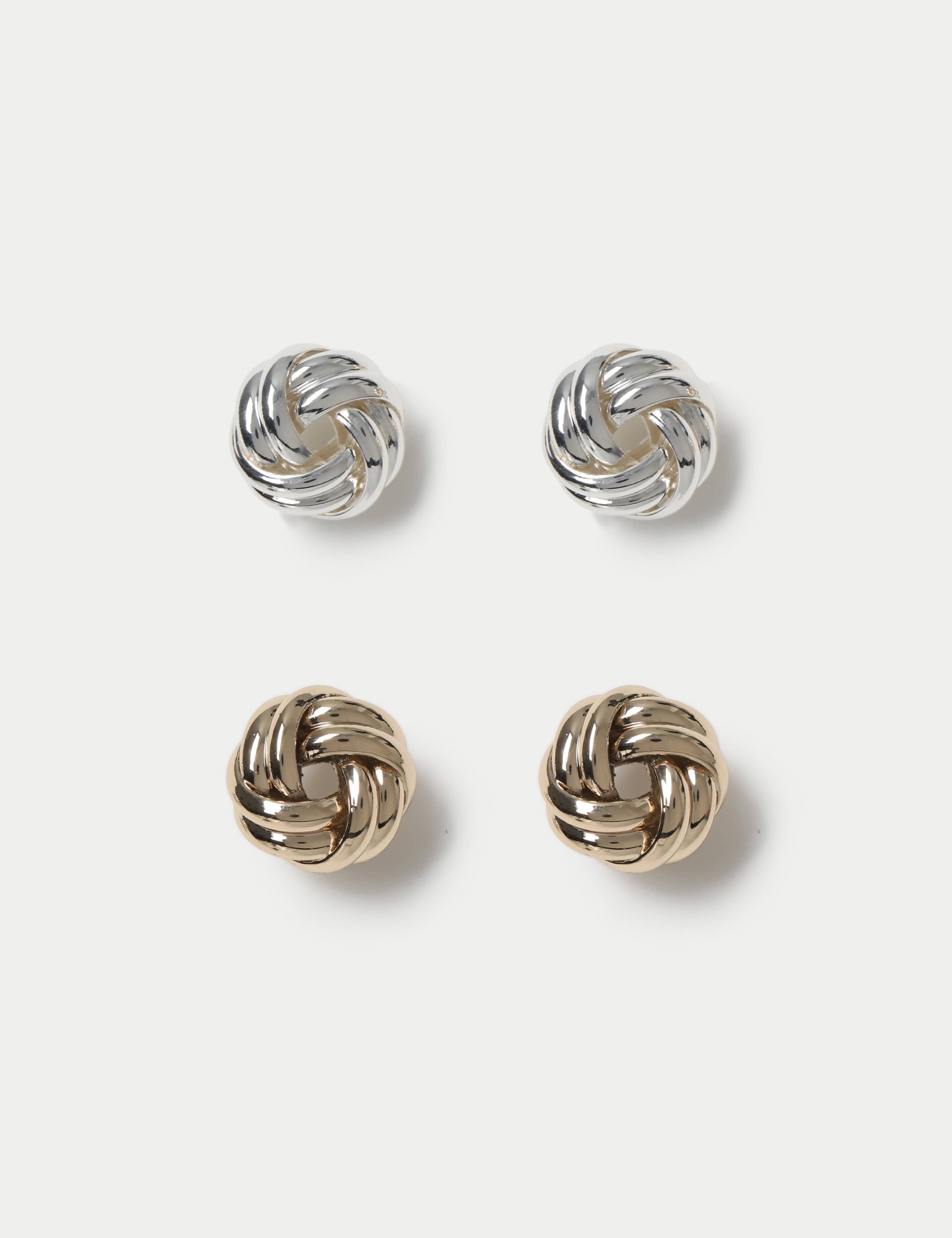 2 Pack Knot Stud Earrings