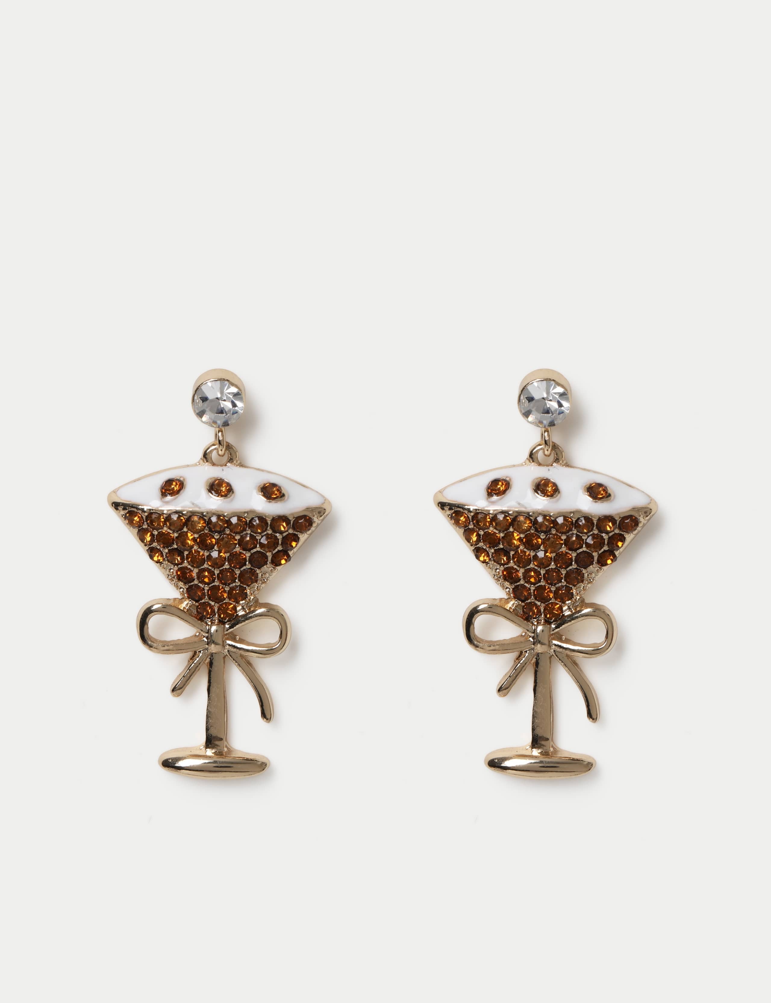Christmas Espresso Cocktail Earrings