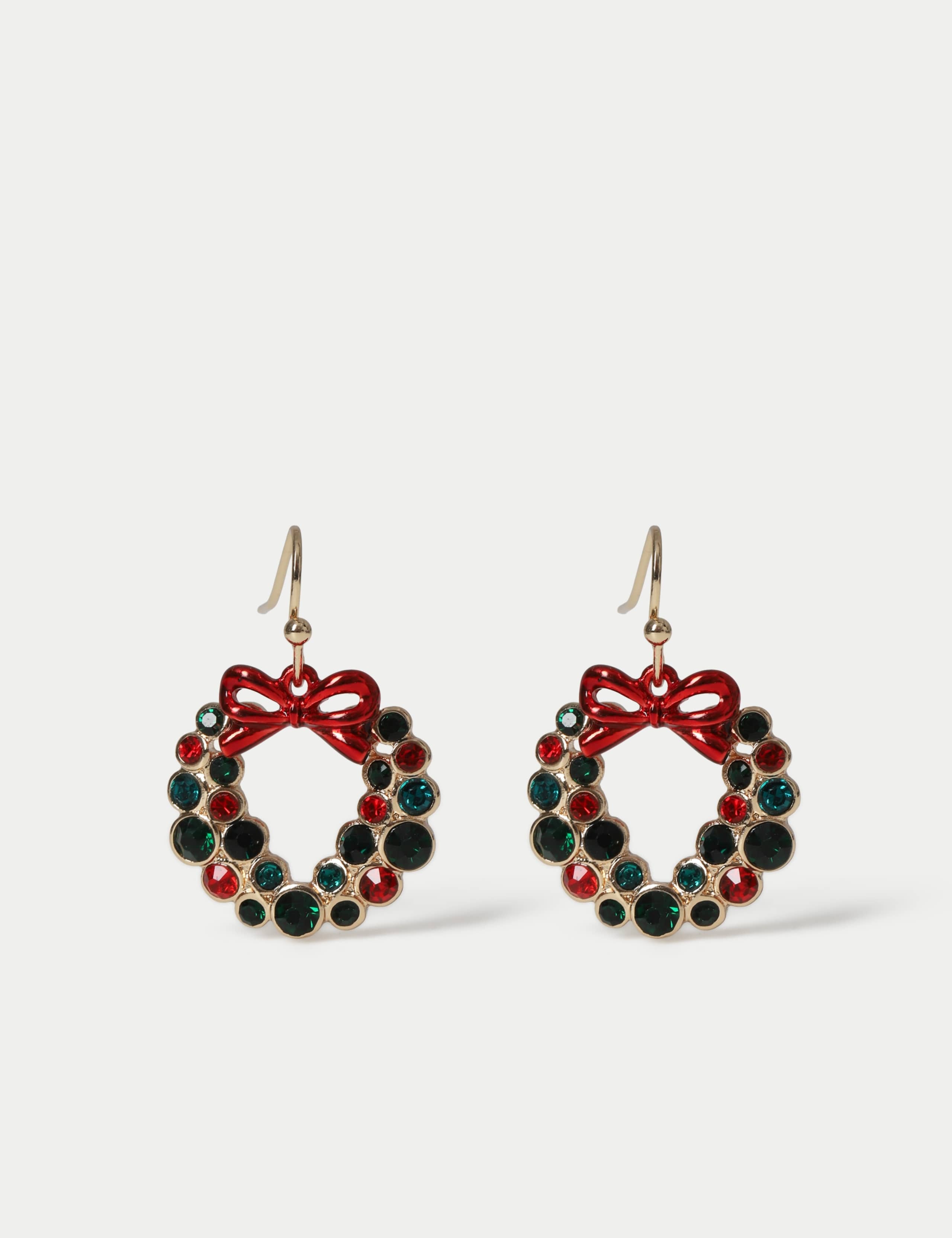 Christmas Wreath Drop Earrings