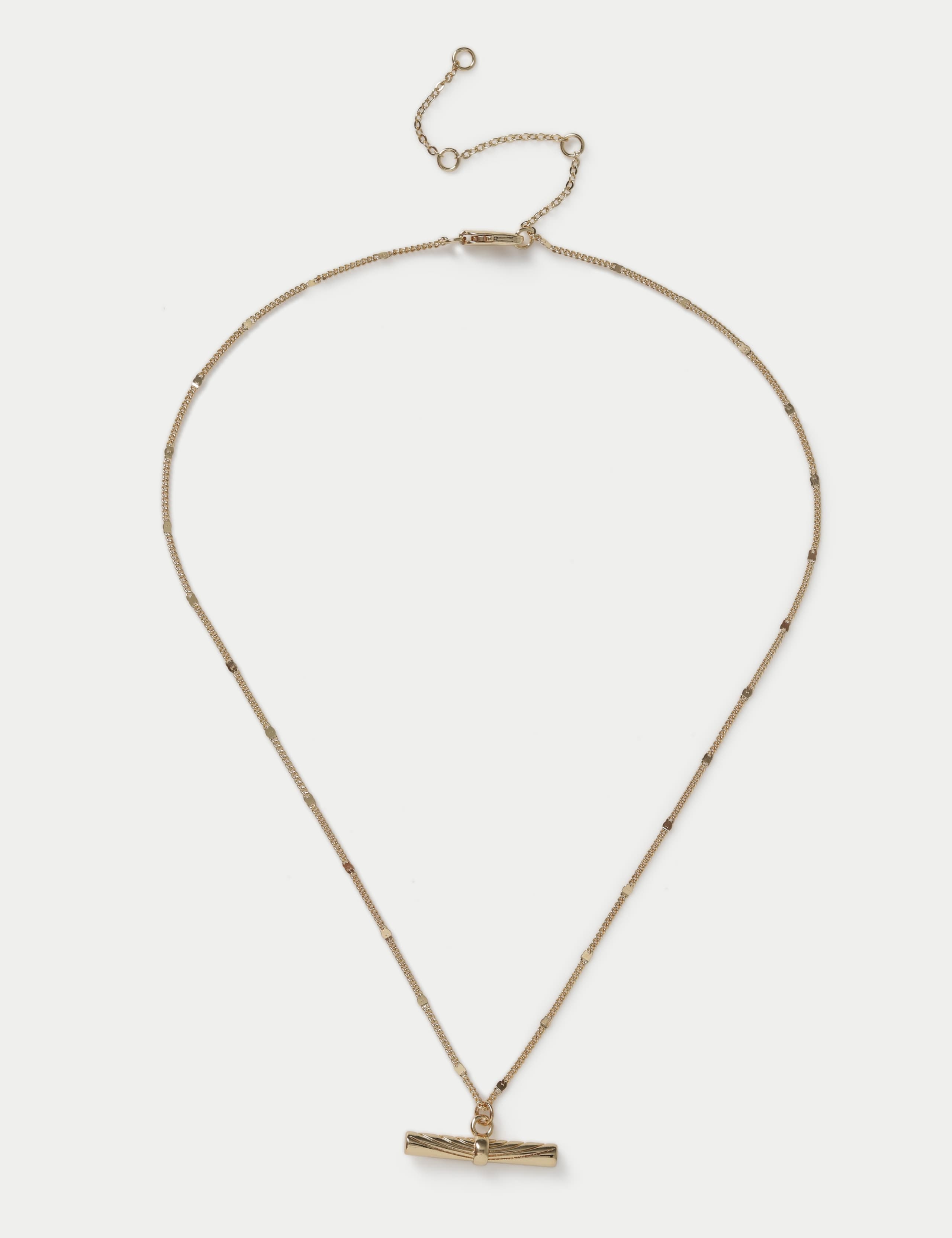 14ct Gold Plated T-Bar Necklace