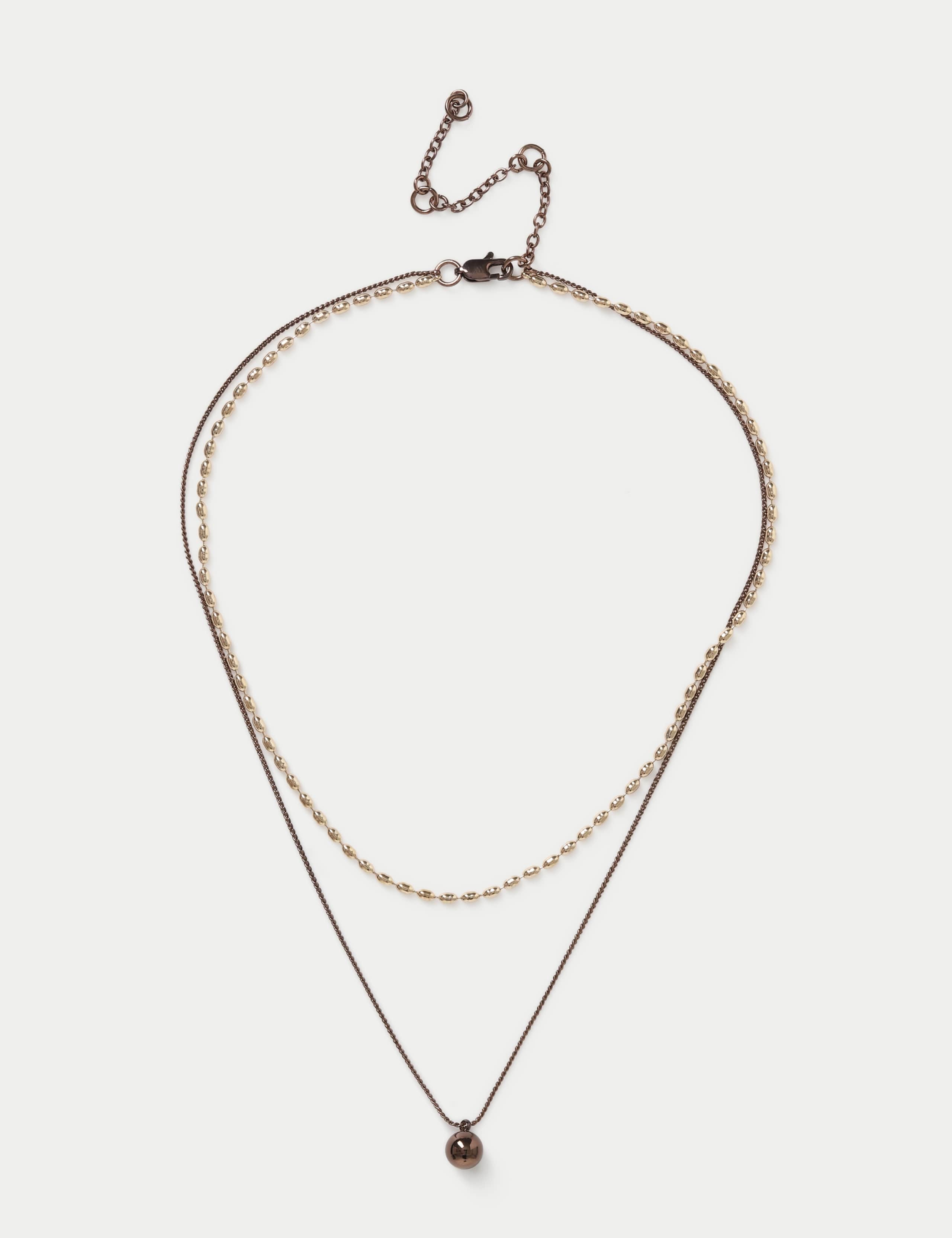 Multirow Mini Ball Pendant Necklace
