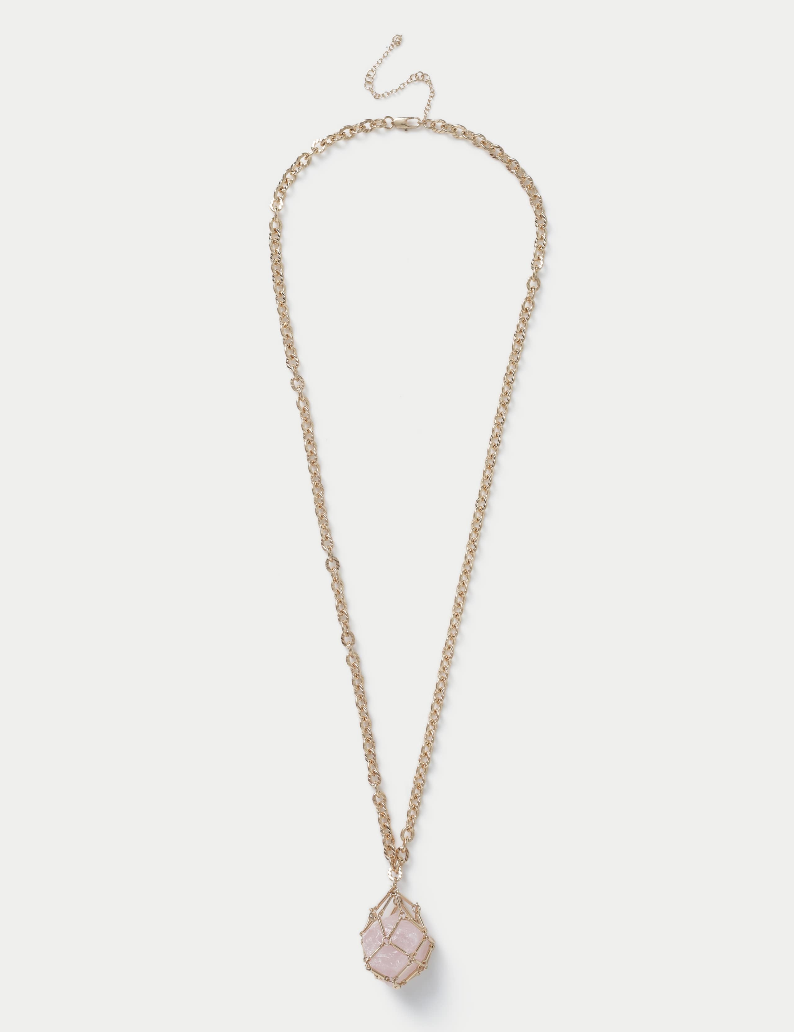 Natural Stone Drop Pendant Necklace