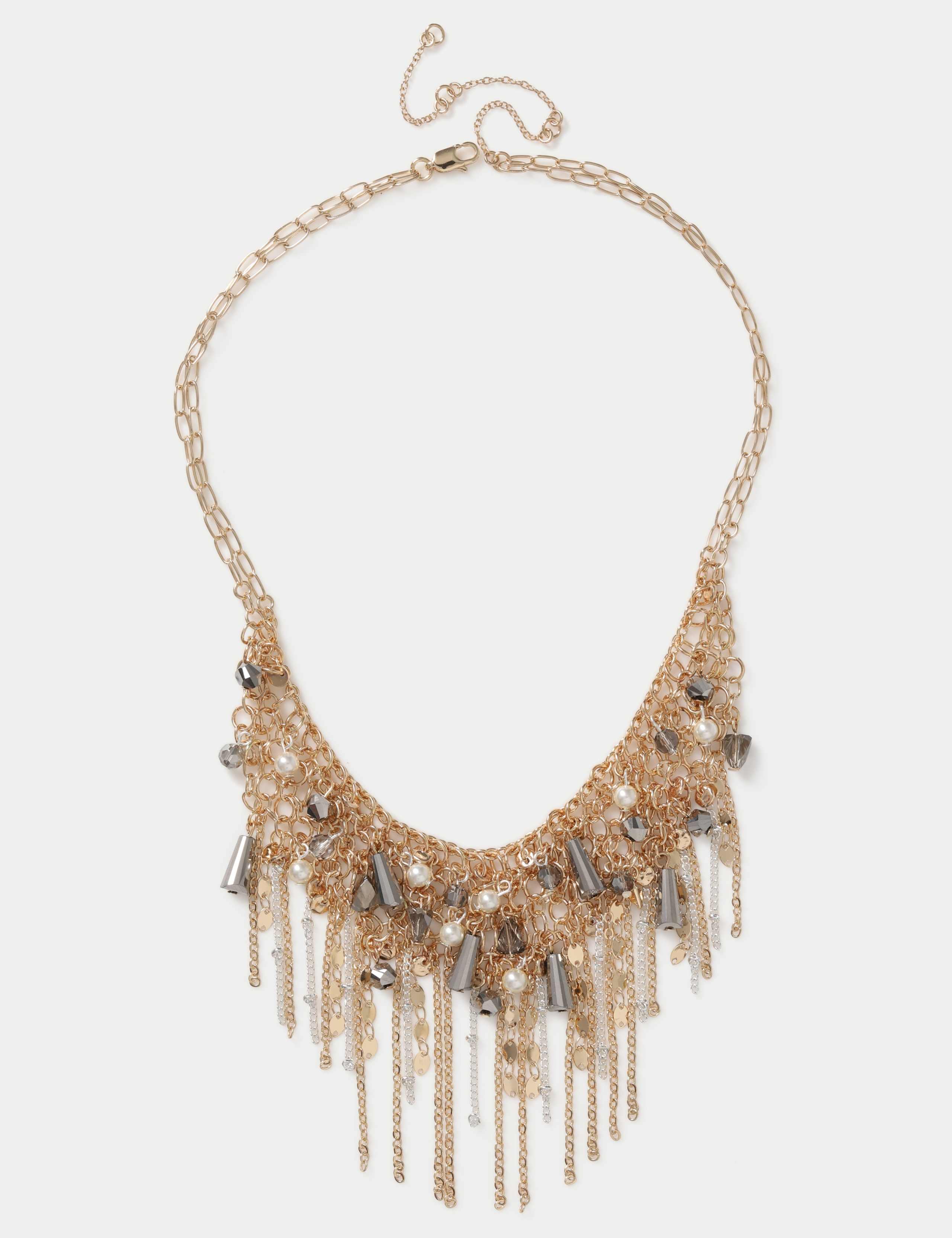 Cascade Mini Bead Droplet Necklace