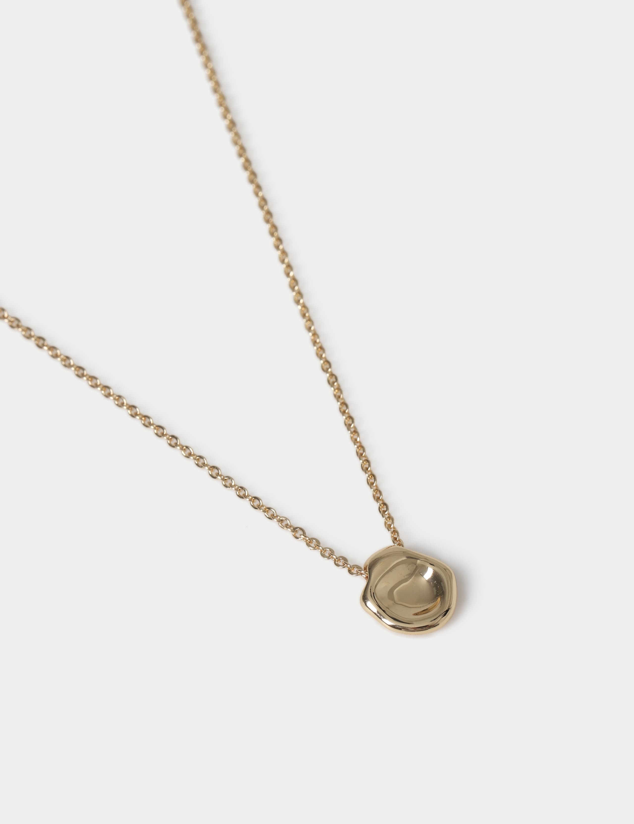 14ct Gold Plated Molten Coin Necklace
