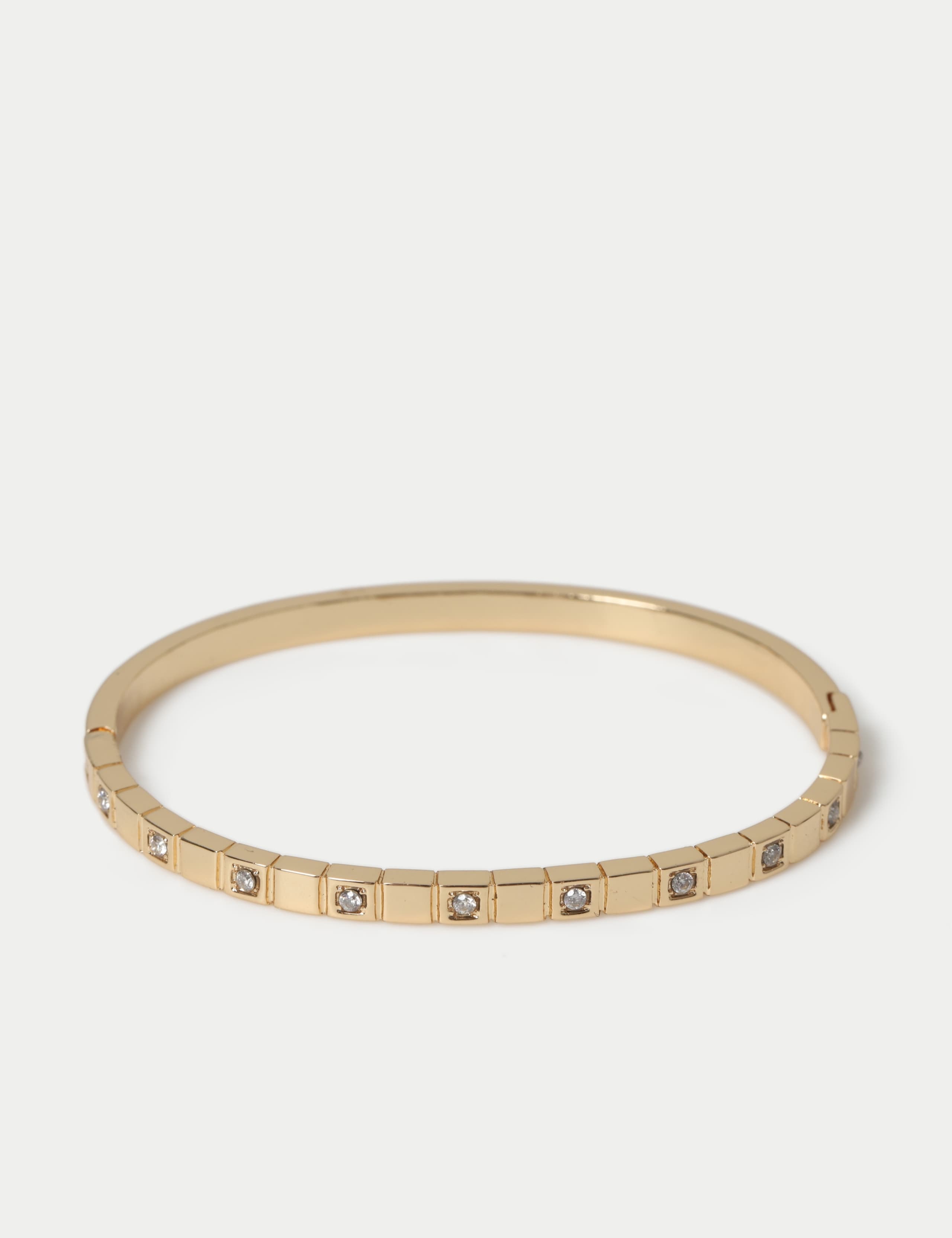 14ct Gold Plated Crystal Stone Bangle