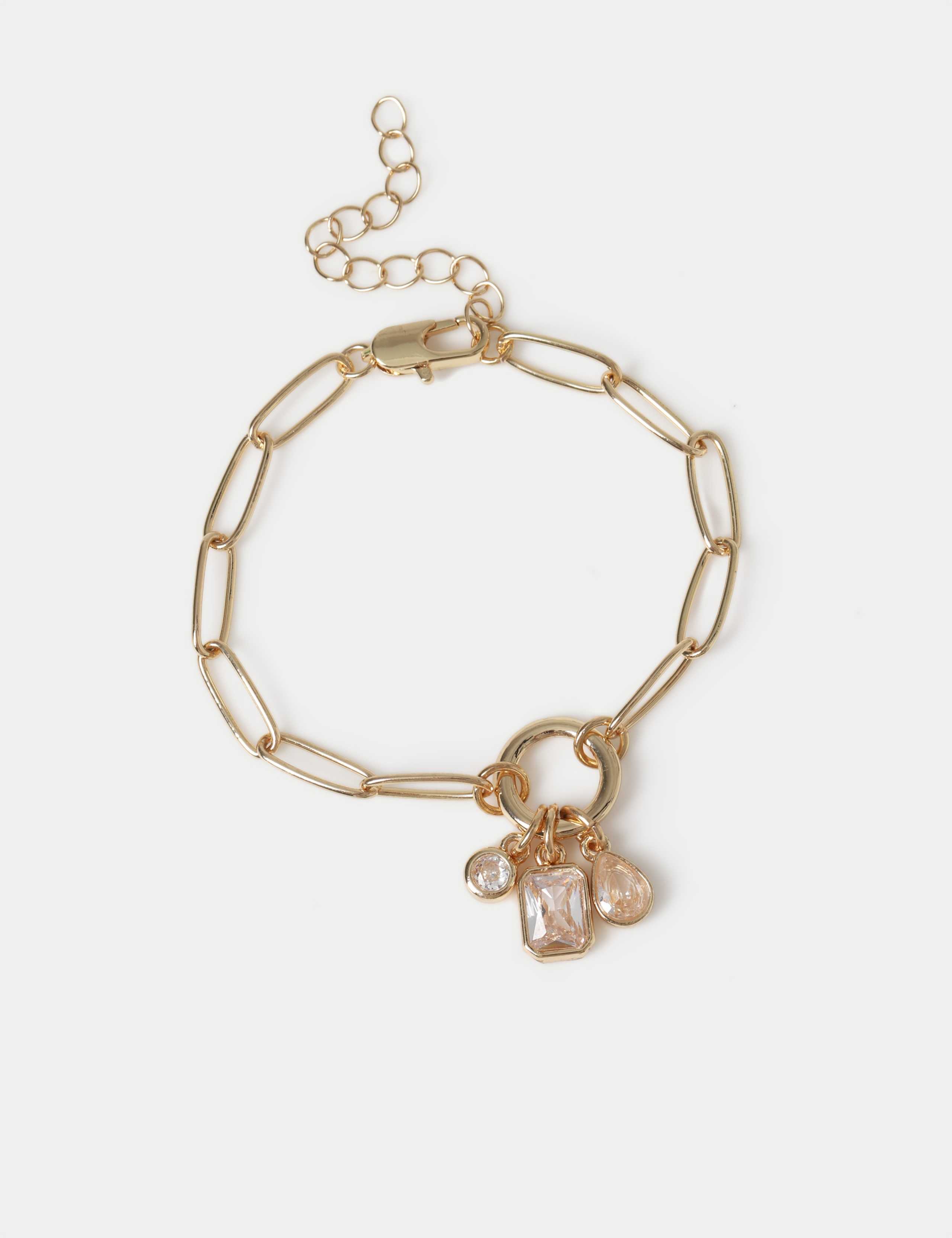 Cubic Zirconia Cluster Charm Wristwear