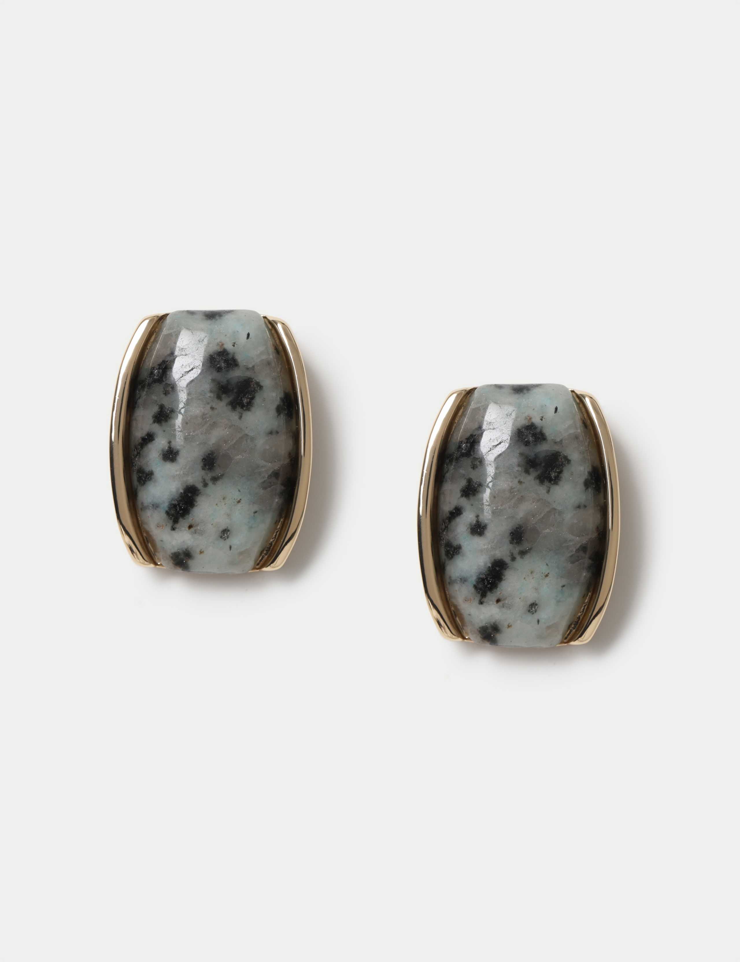 Natural Stone Stud Earrings
