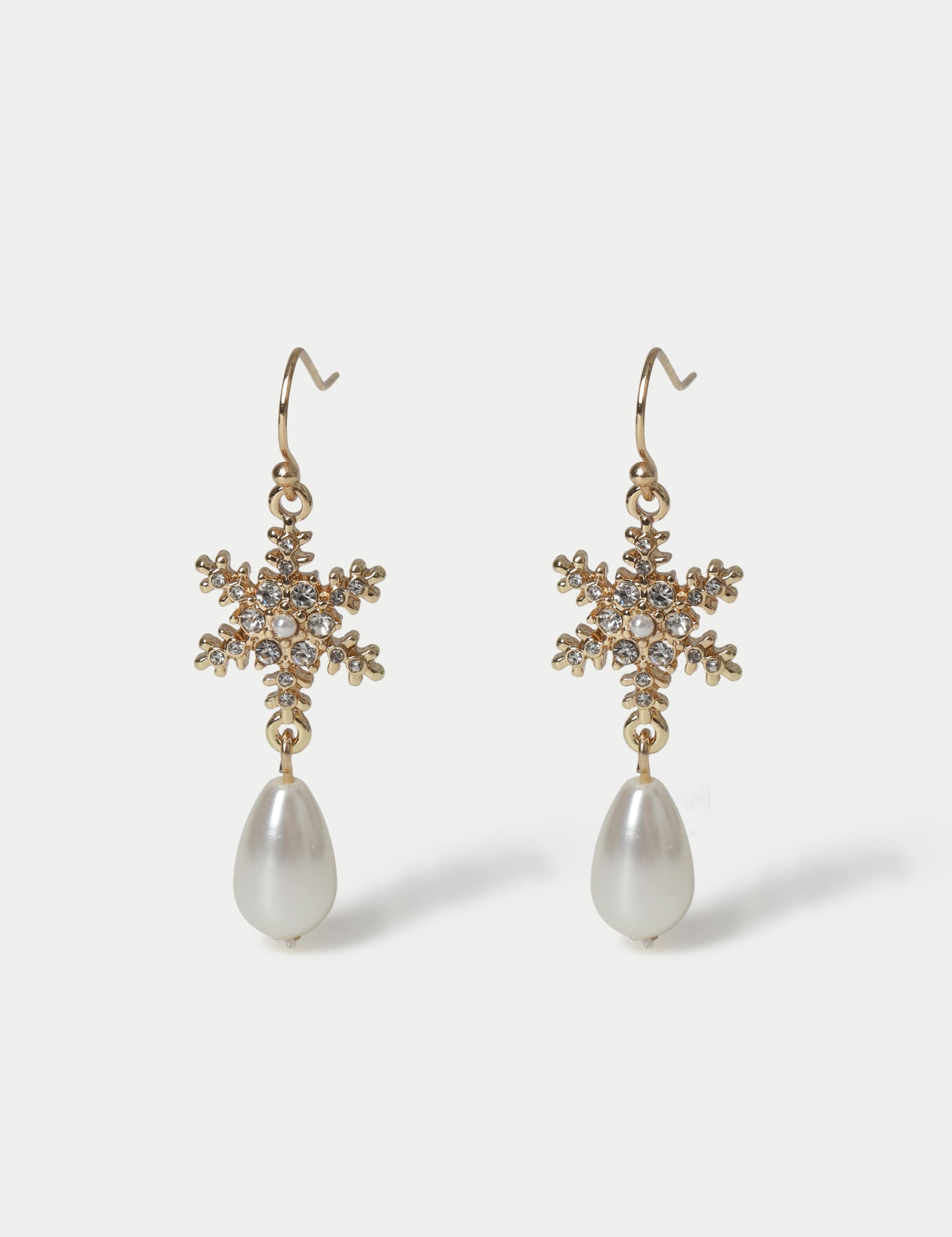 Christmas Snowflake Drop Earrings