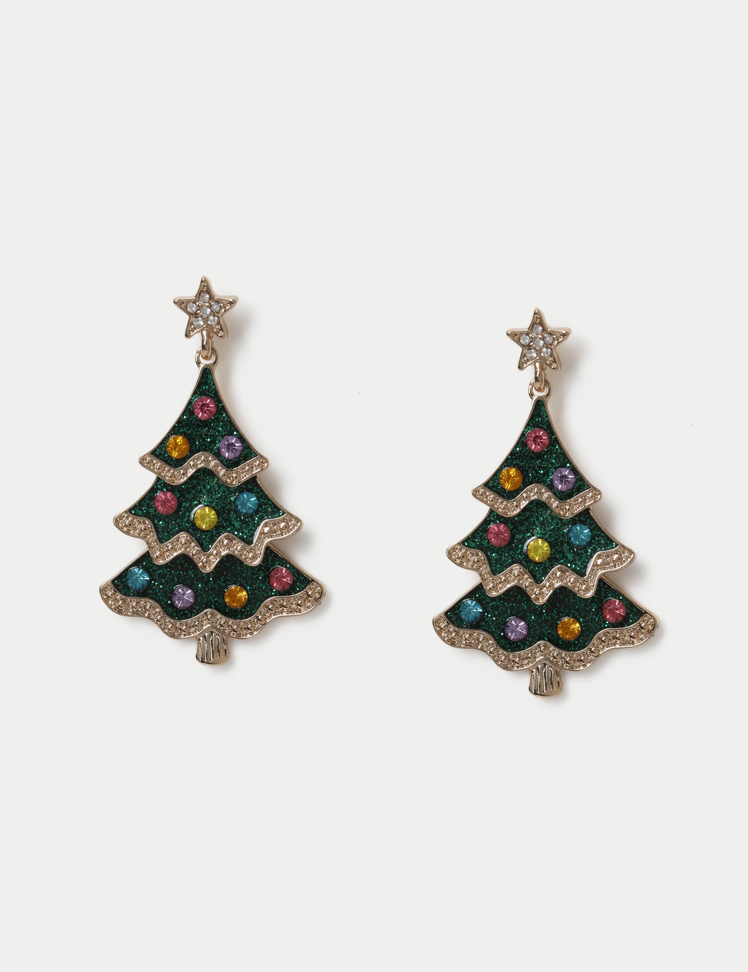 Christmas Green Tree Earrings