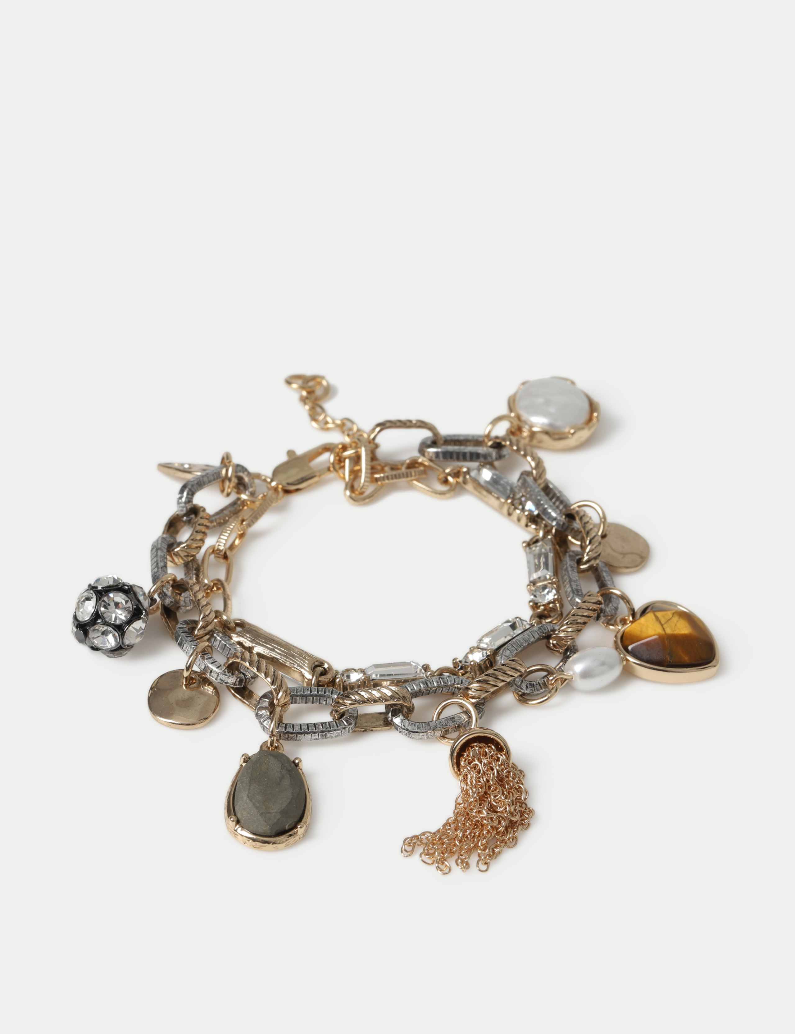 Mixed Metal Natural Stone Wristwear