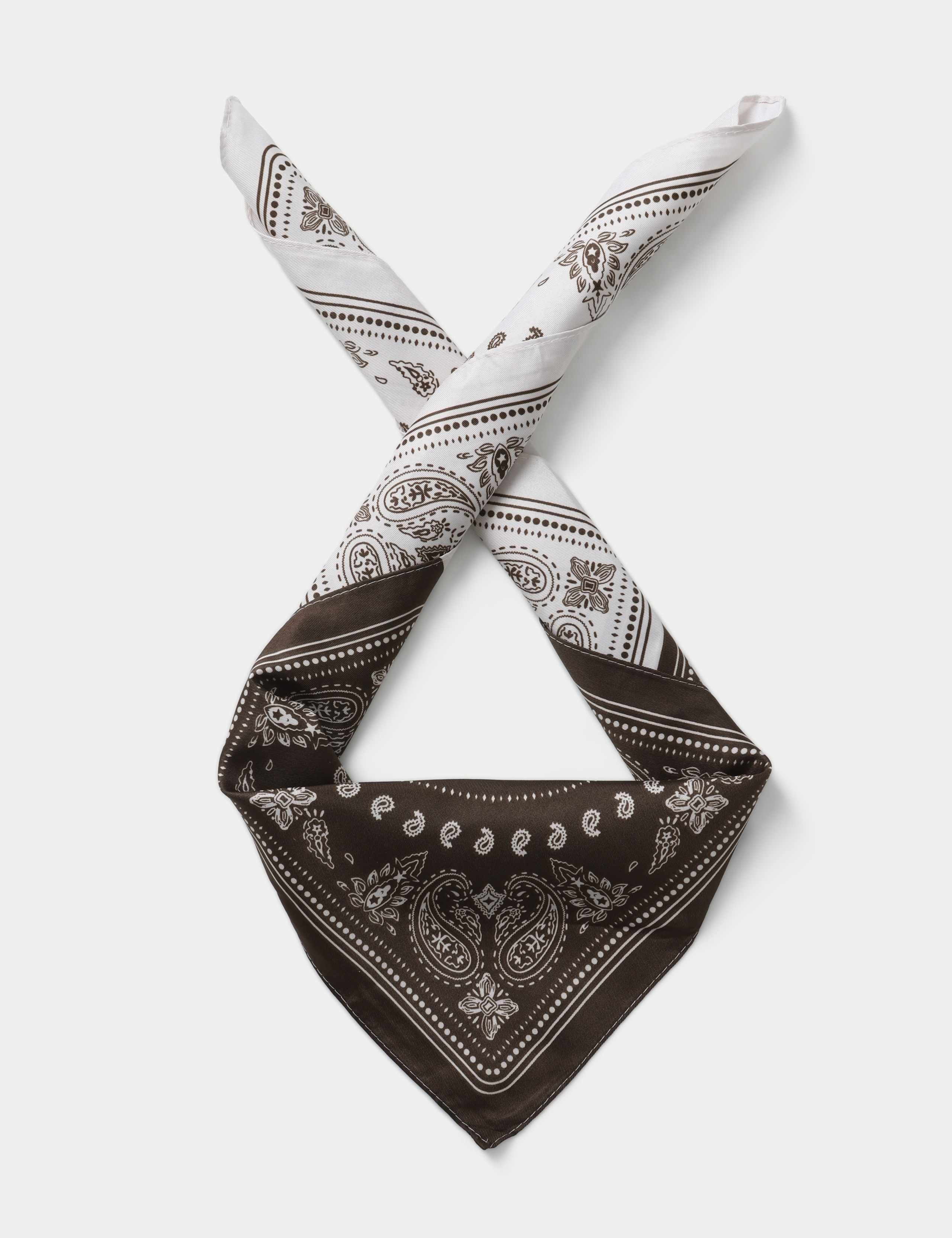 Textured Satin Paisley Choc Block Scarf
