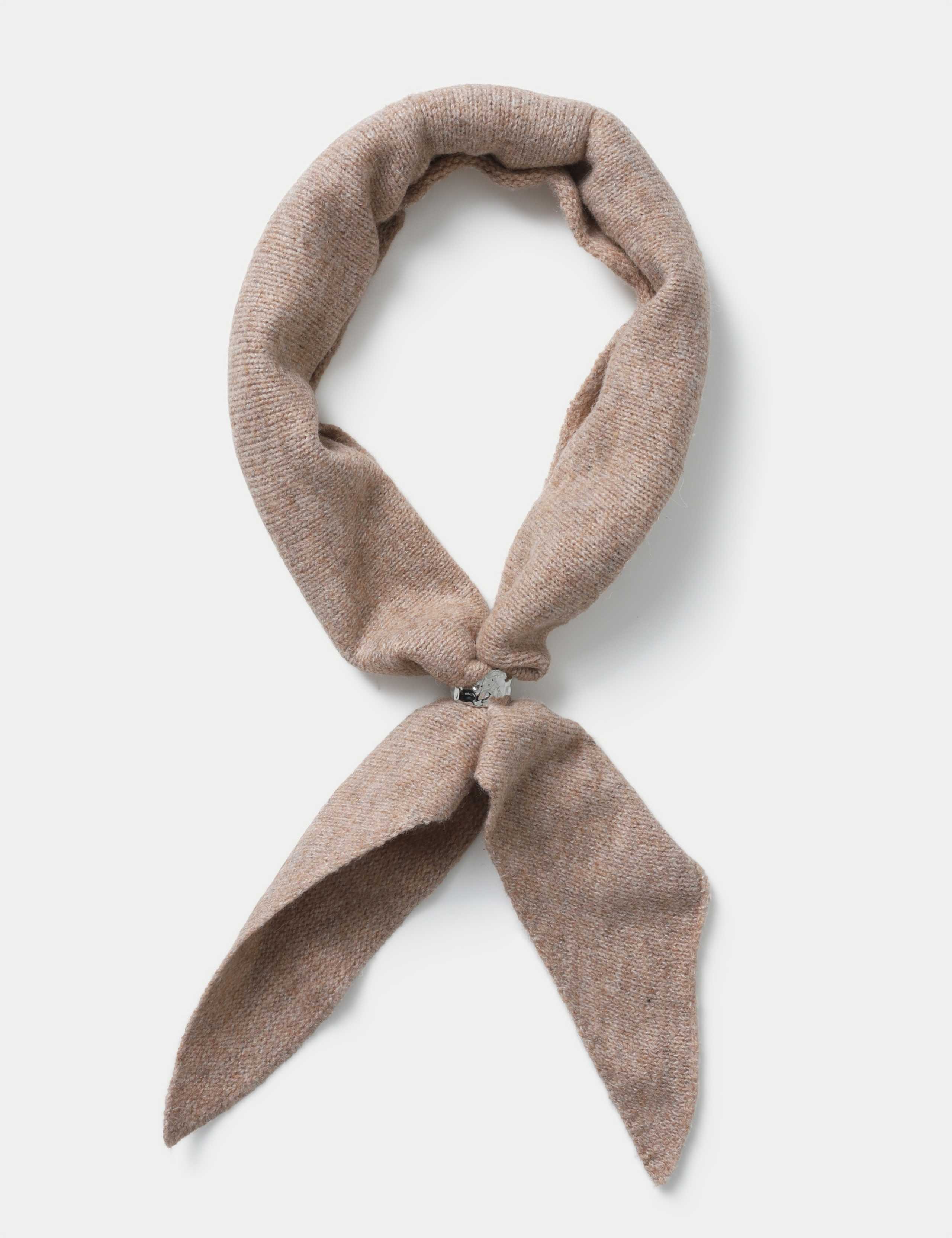 Knitted Toggle Mink Grey Scarf