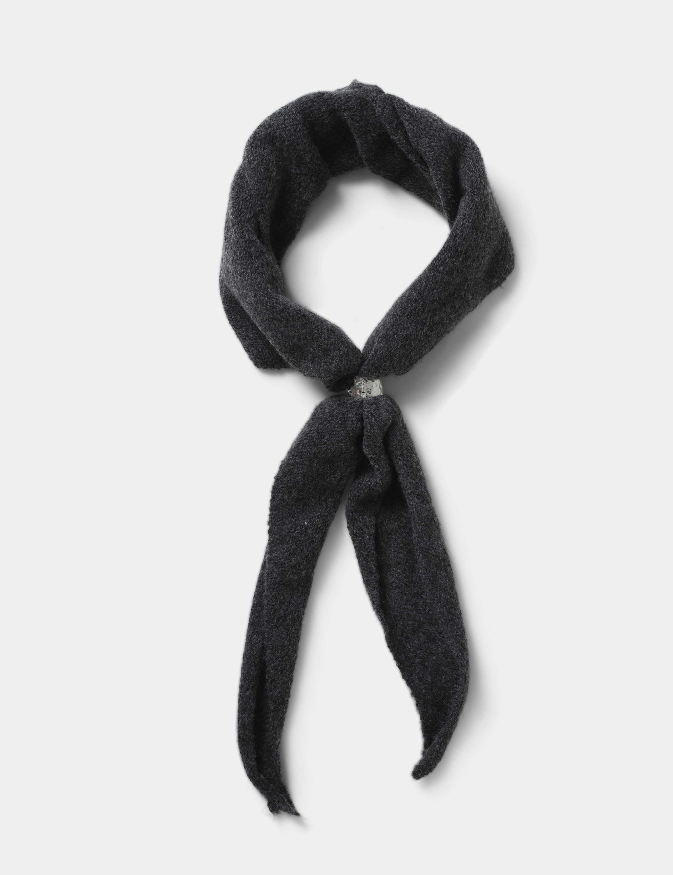 Grey Thick Toggle Scarf