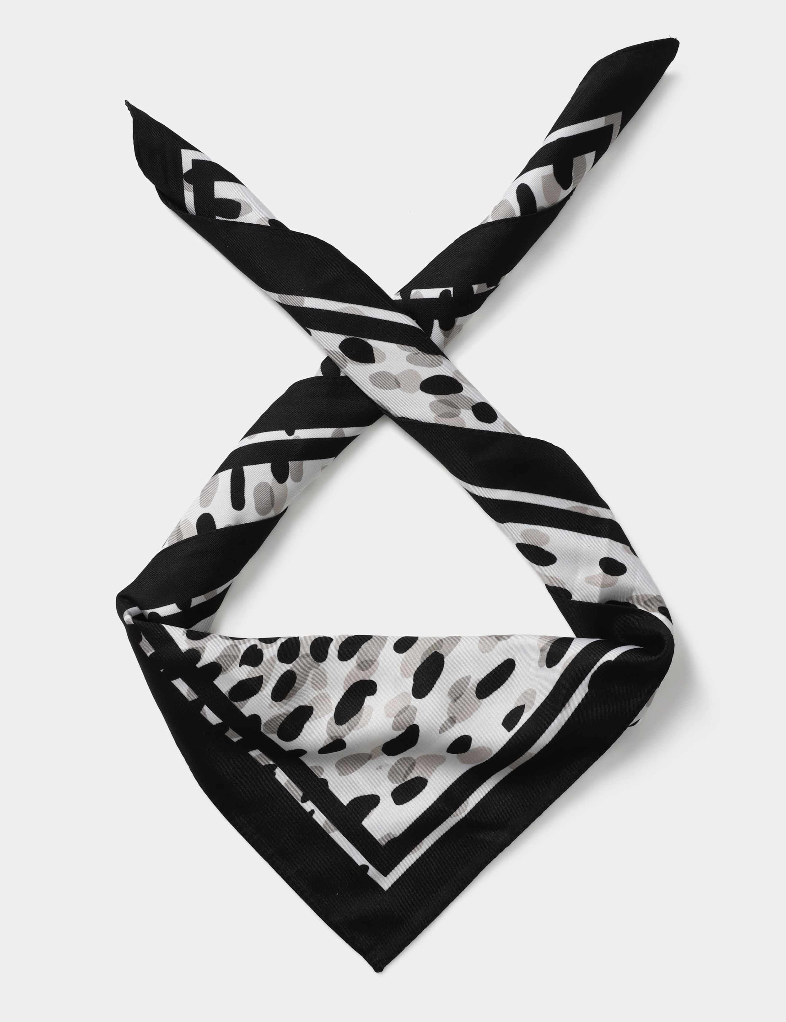 Textured  Satin Dalmation Scarf