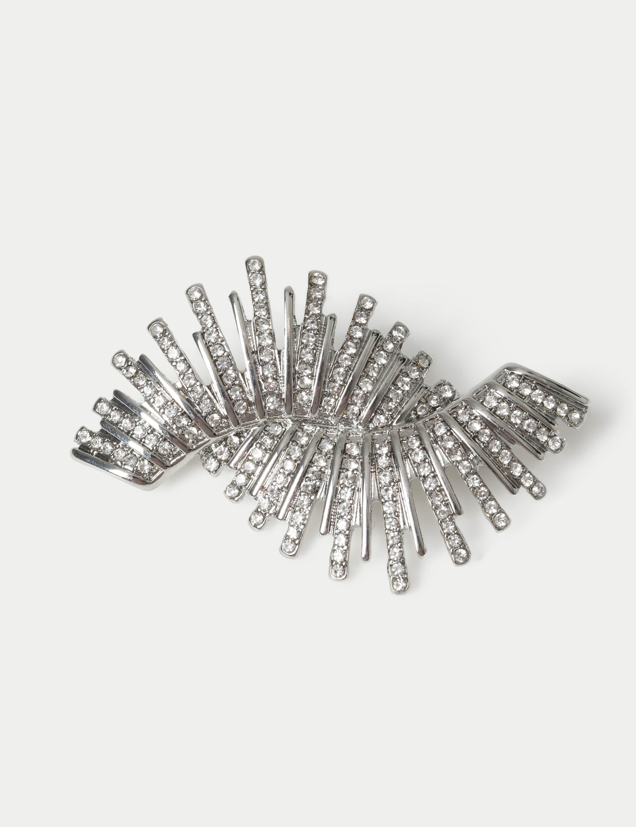Textured Rhodium Brooch
