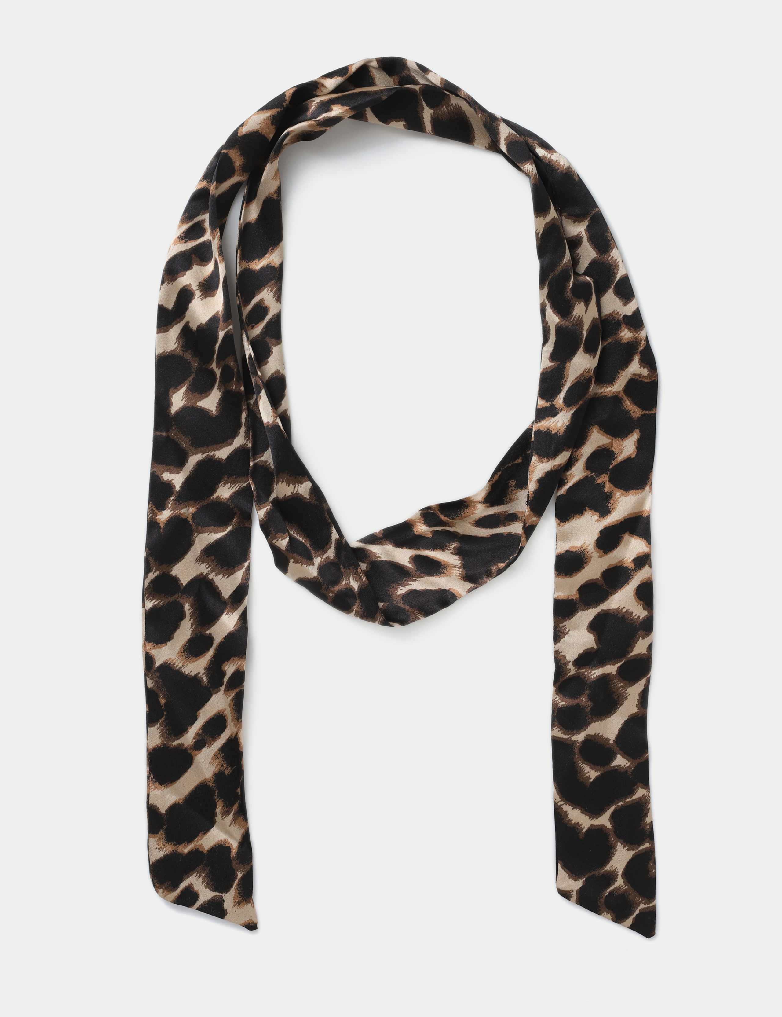 Leopard Satin Scarf