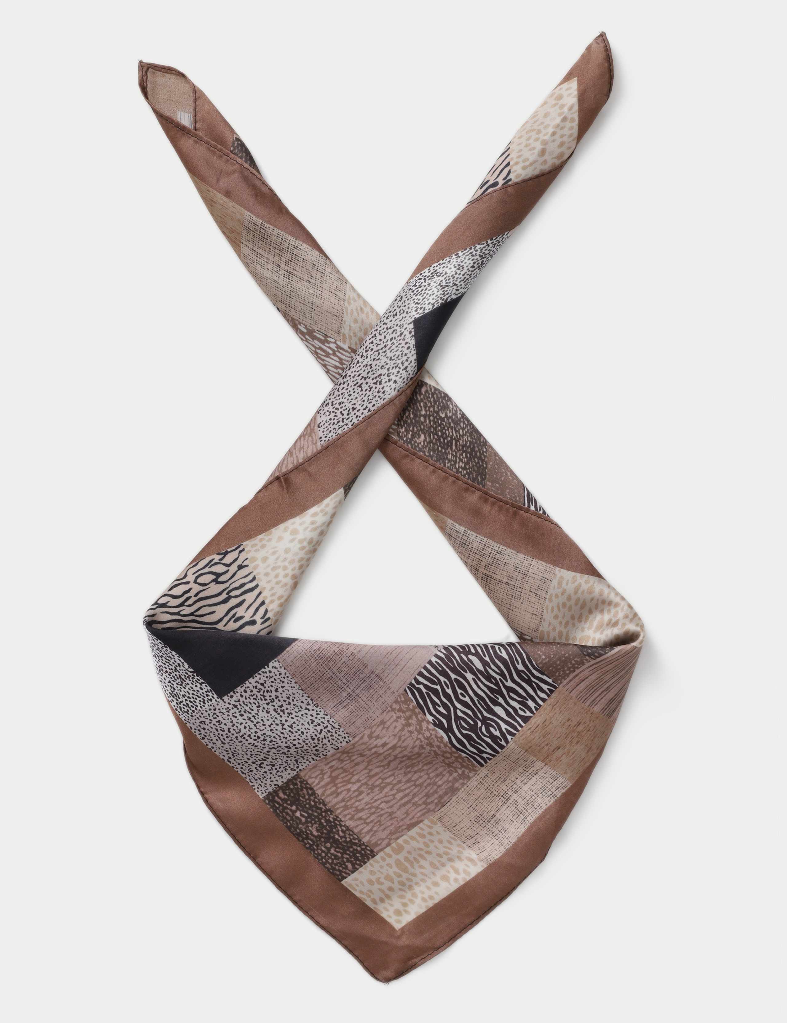 Satin Animal  Print Scarf