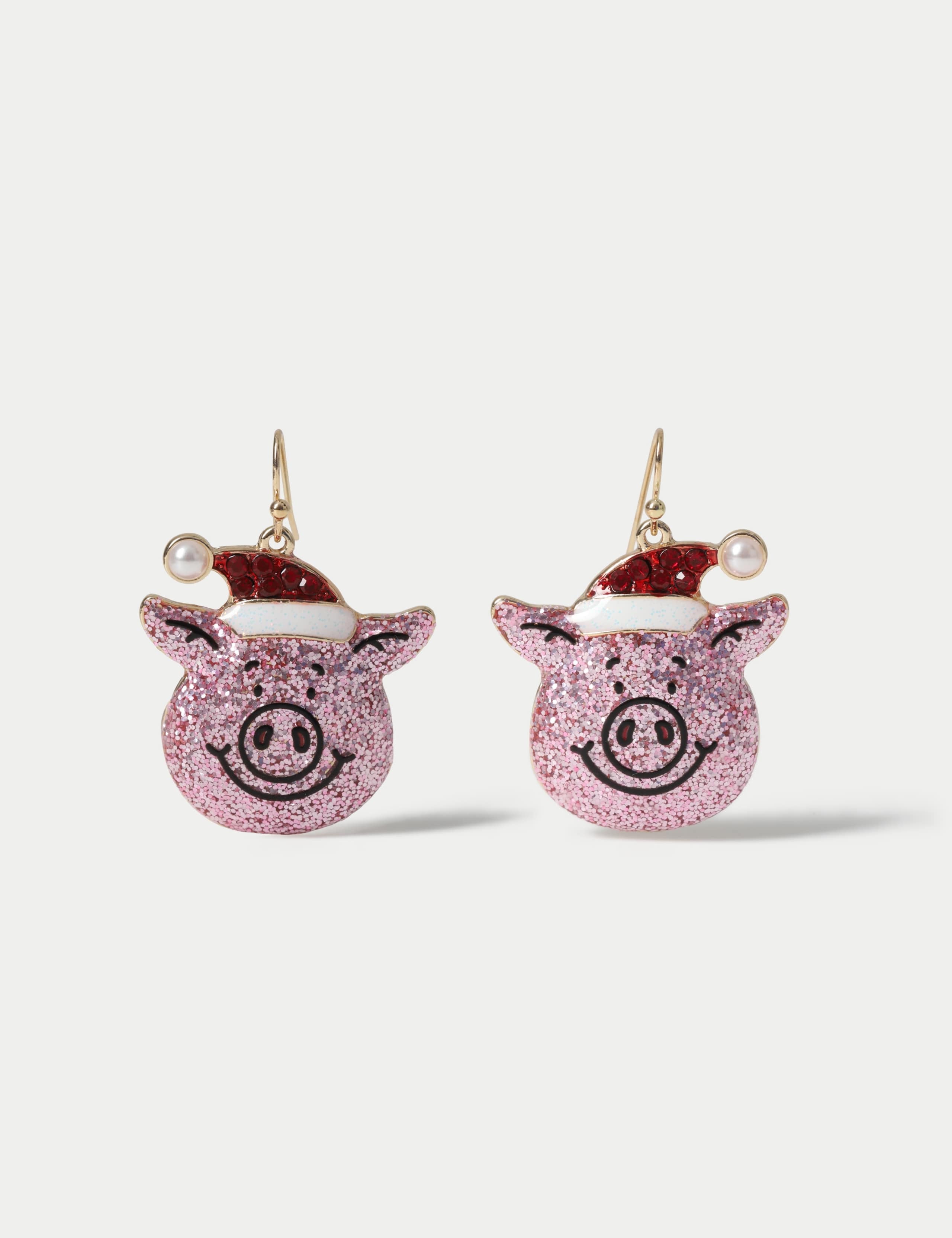 M and S Christmas Percy Pig Earring