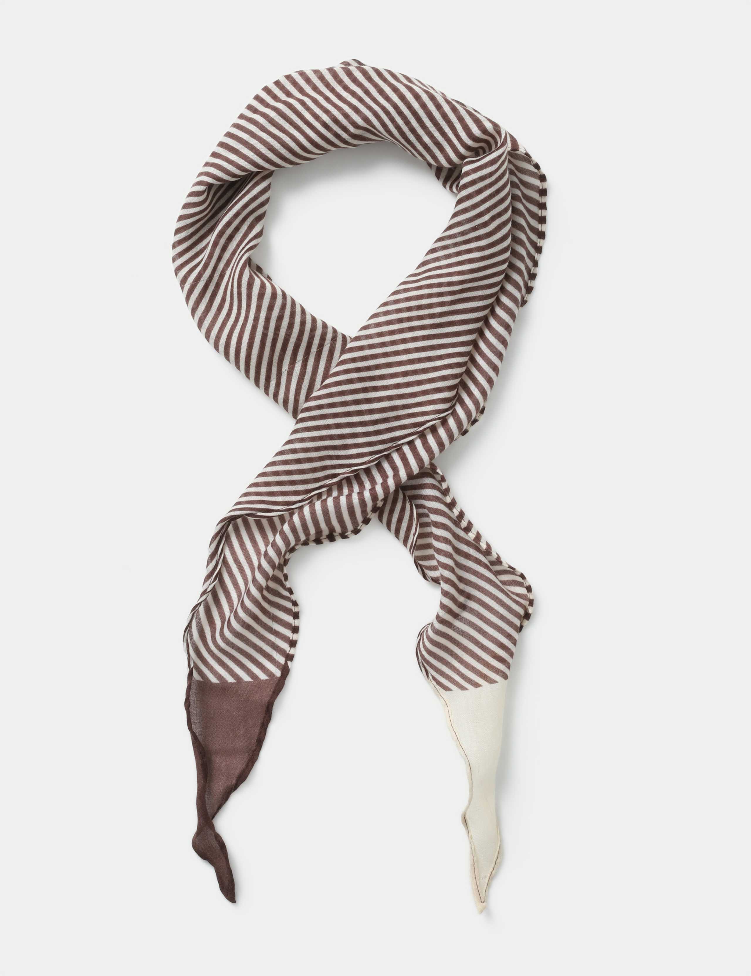 Small Stripe Detail Edge Scarf