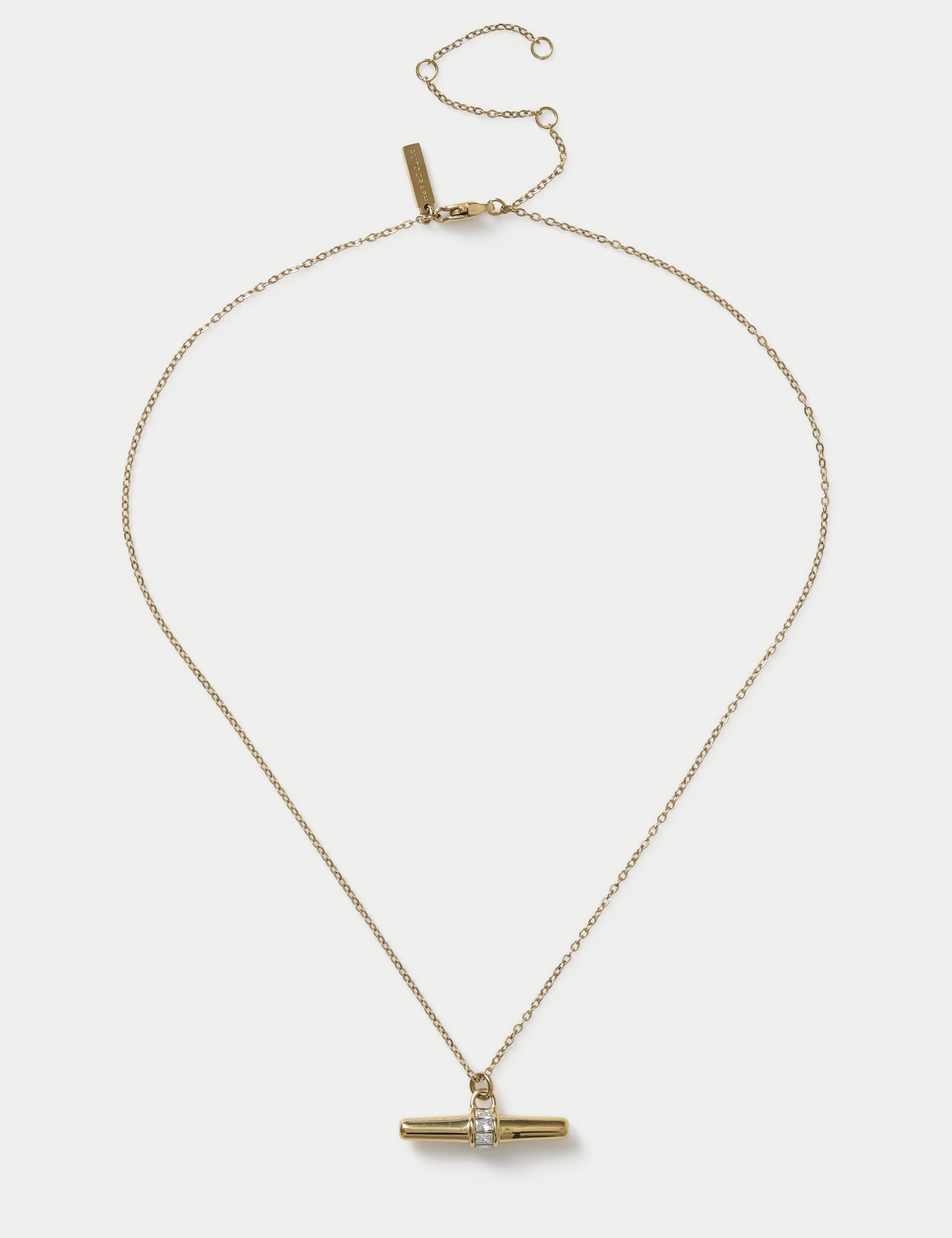 Pave T-Bar Necklace