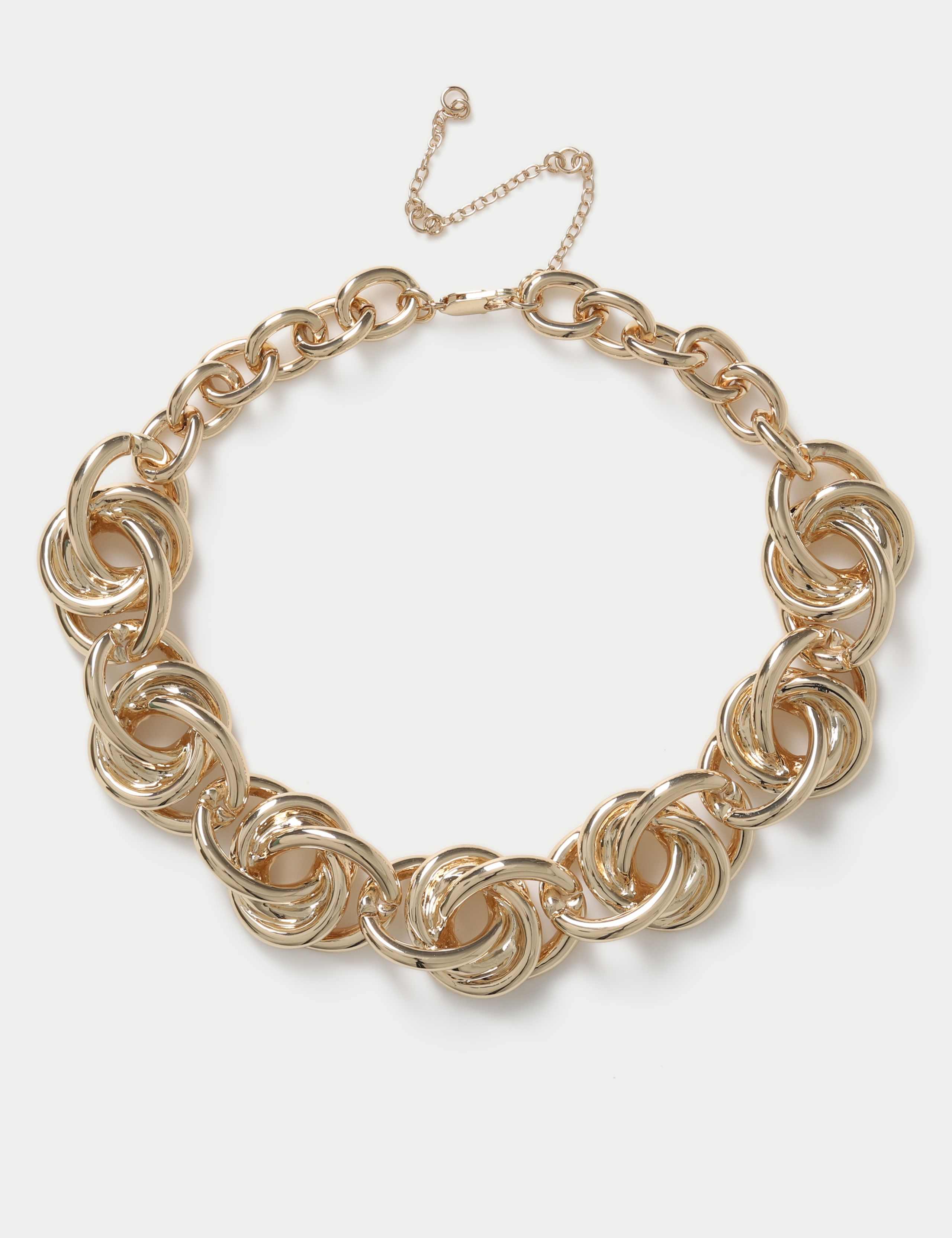 WW  Irregular Statement Link Necklace