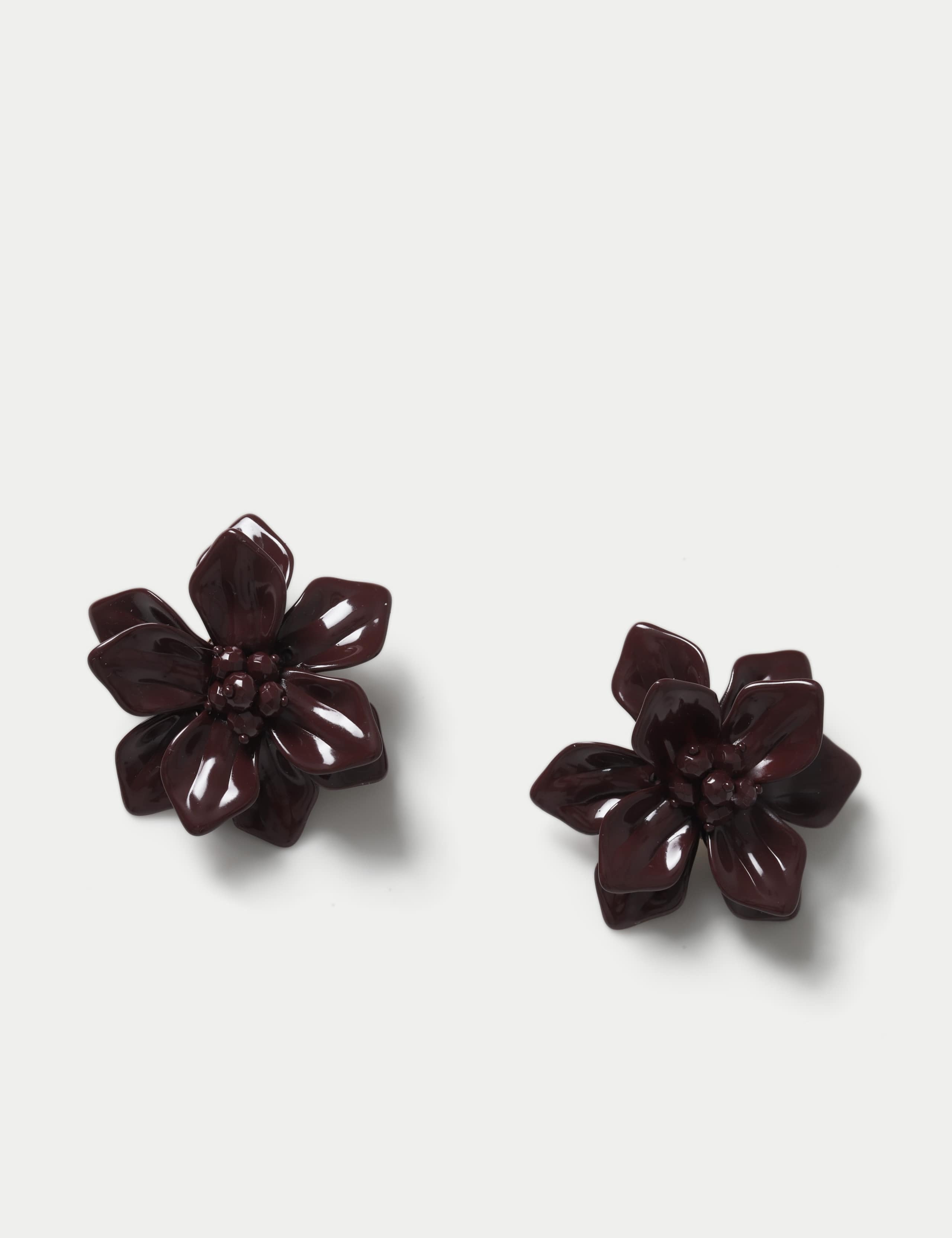 WW Purple Flower Statement Earrings