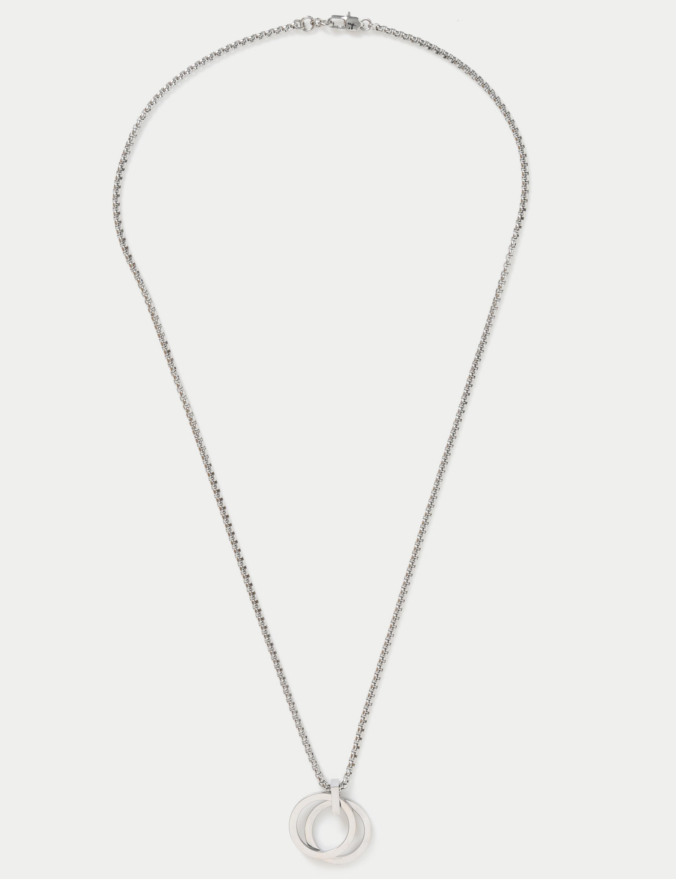 Waterproof Stainless Steel Silver Tone Pendant Necklace