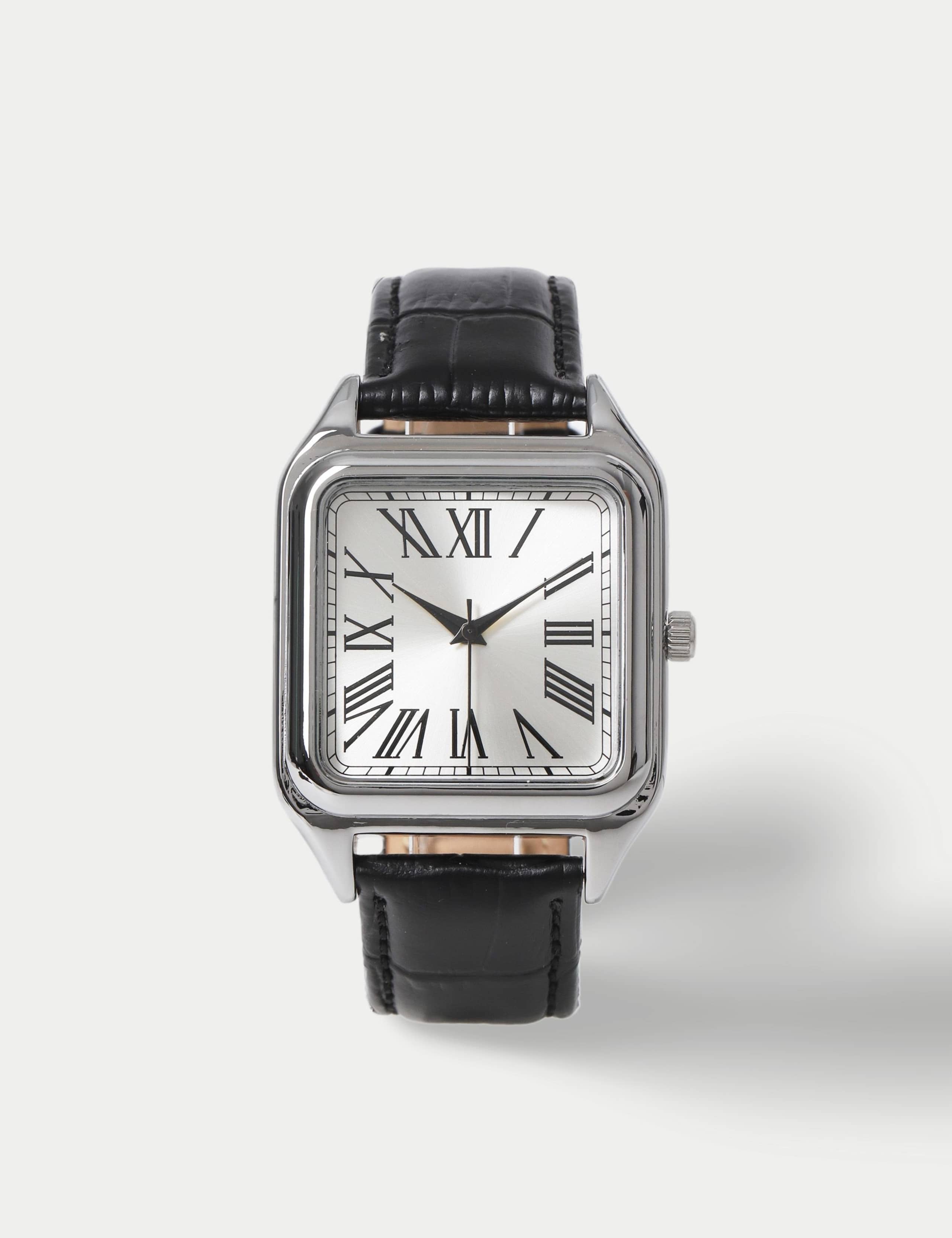 Genuine Leather Square Classic Watch