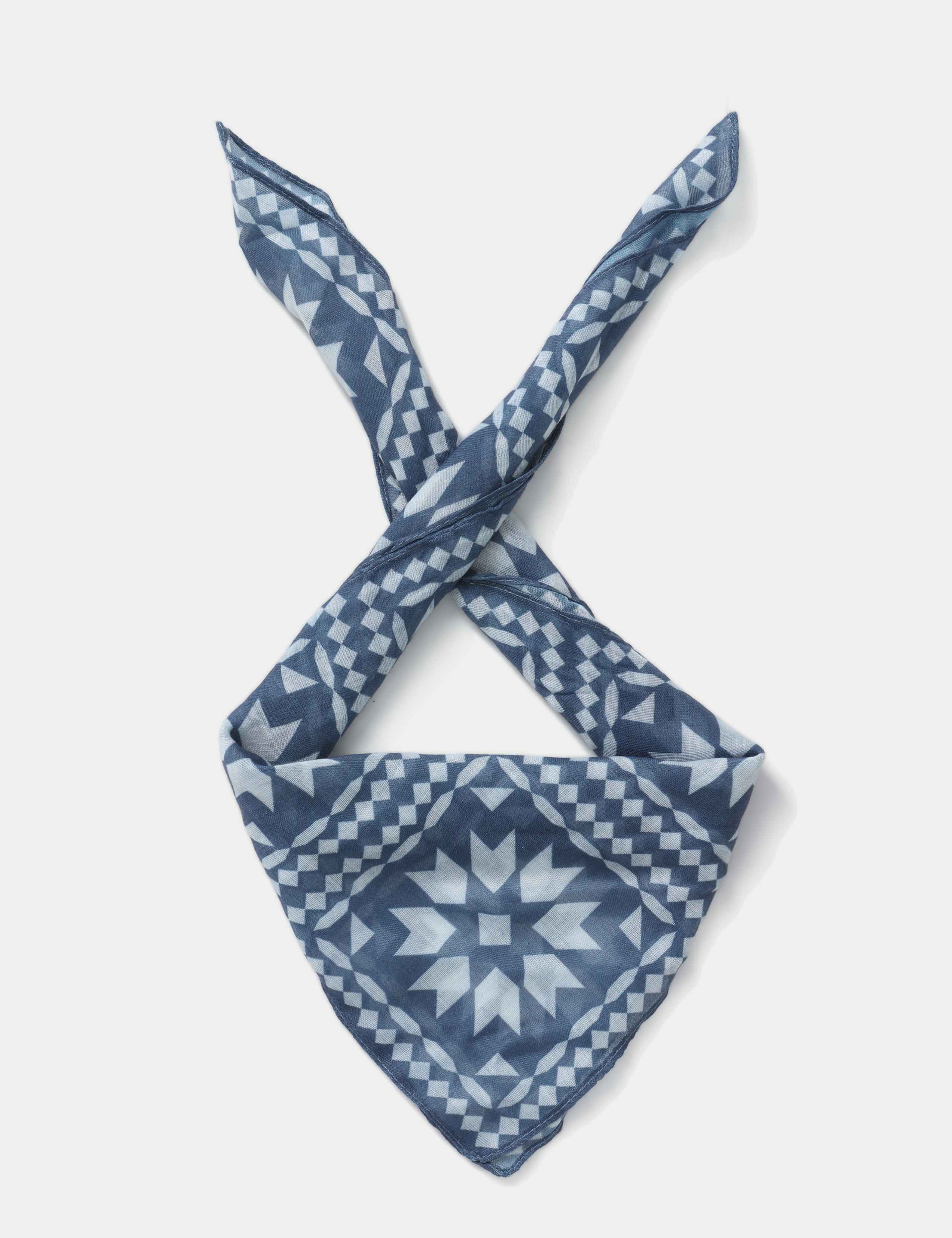 Blue Star Print Scarf