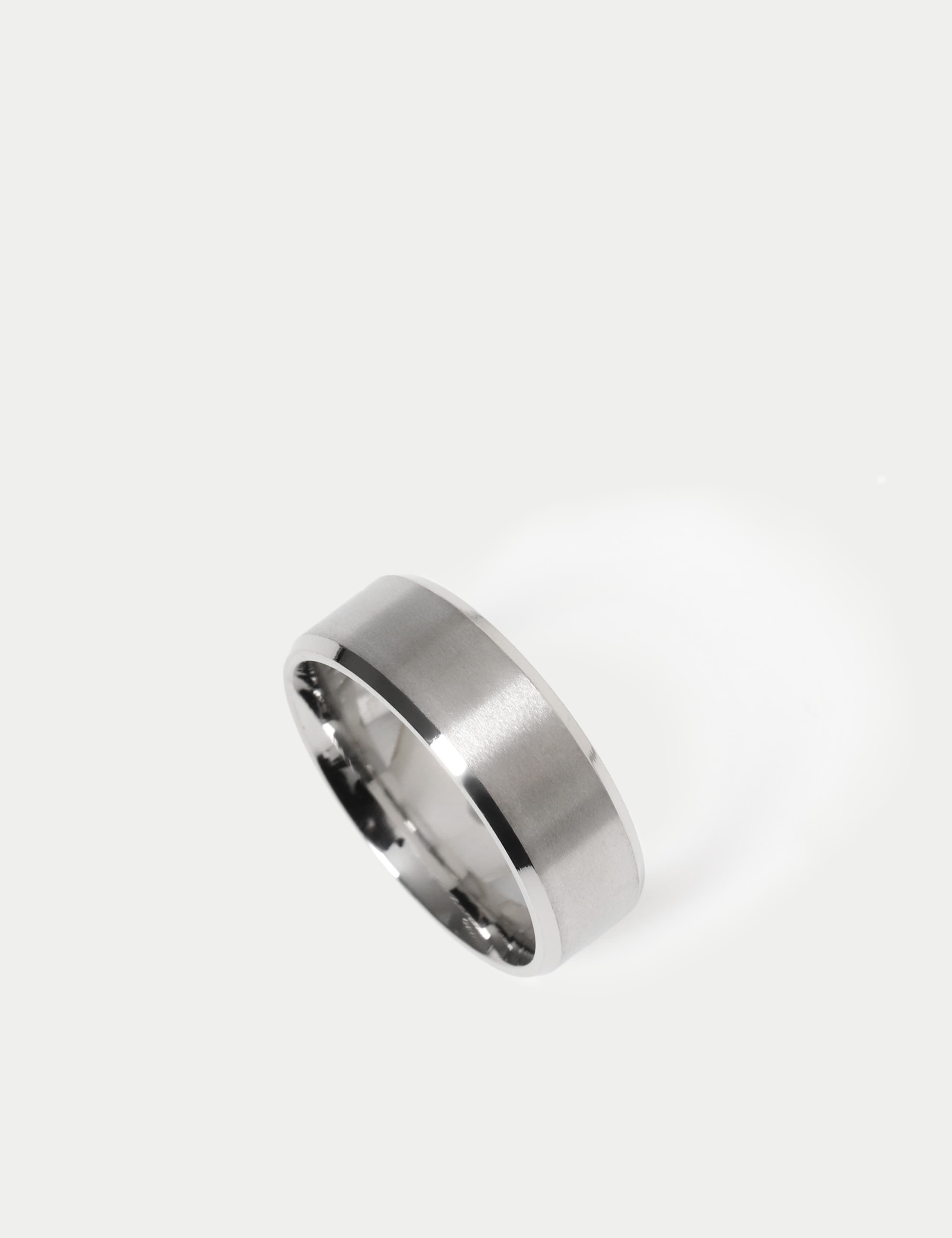 Auto Stainless Brushed Band Ring
