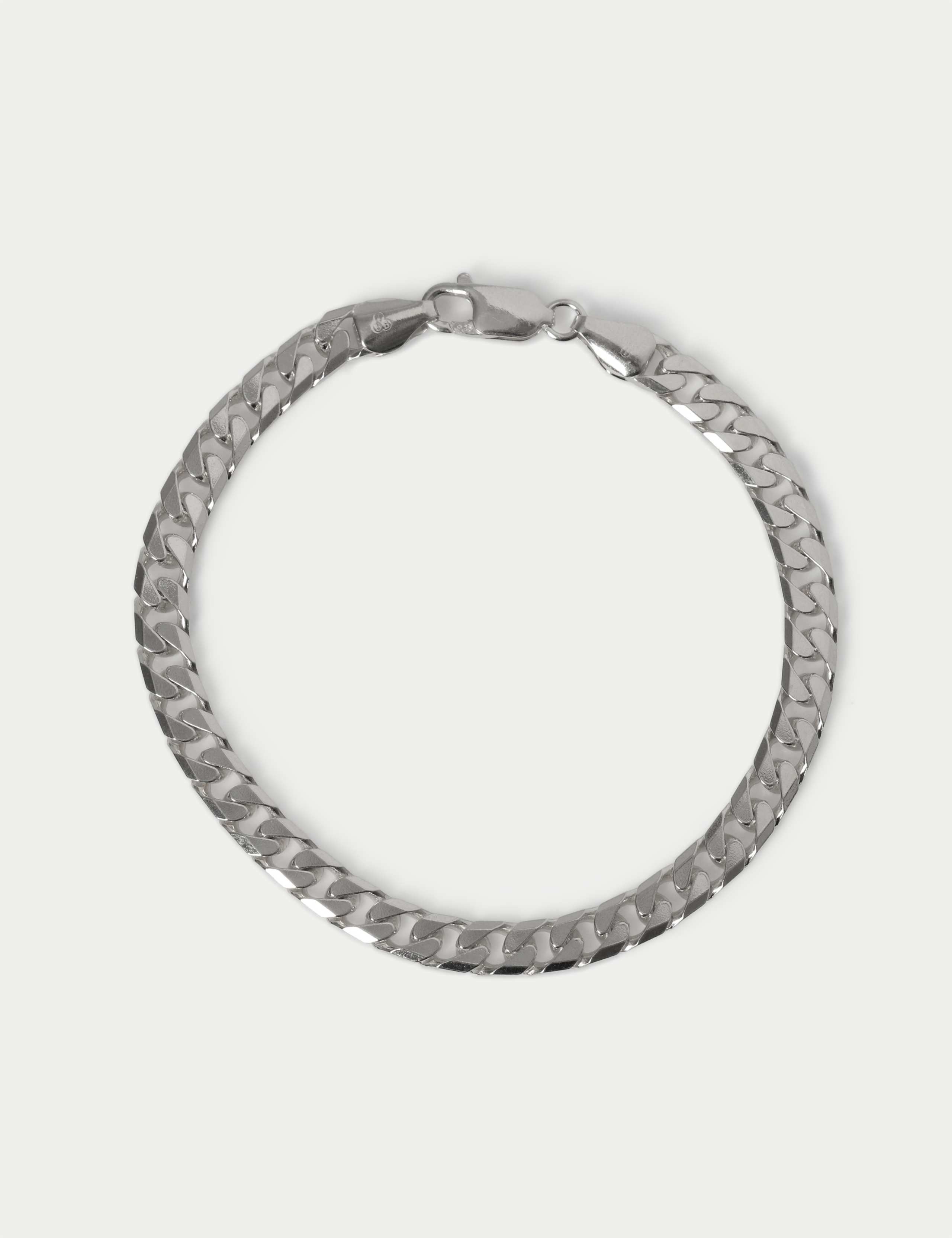 Auto Sterling Chunky Curb Chain Bracelet