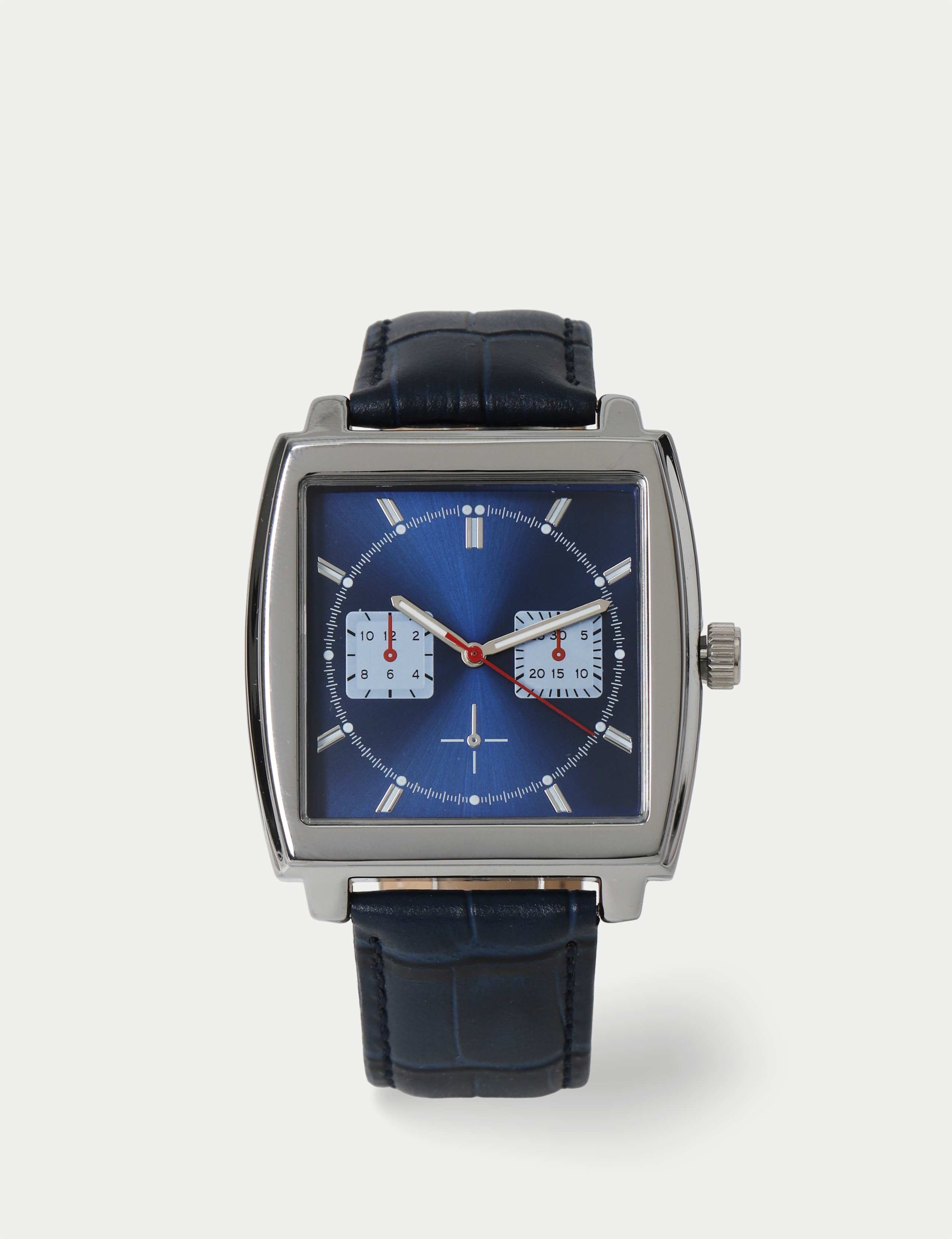 NAVY AND RED SQUARE WATCH