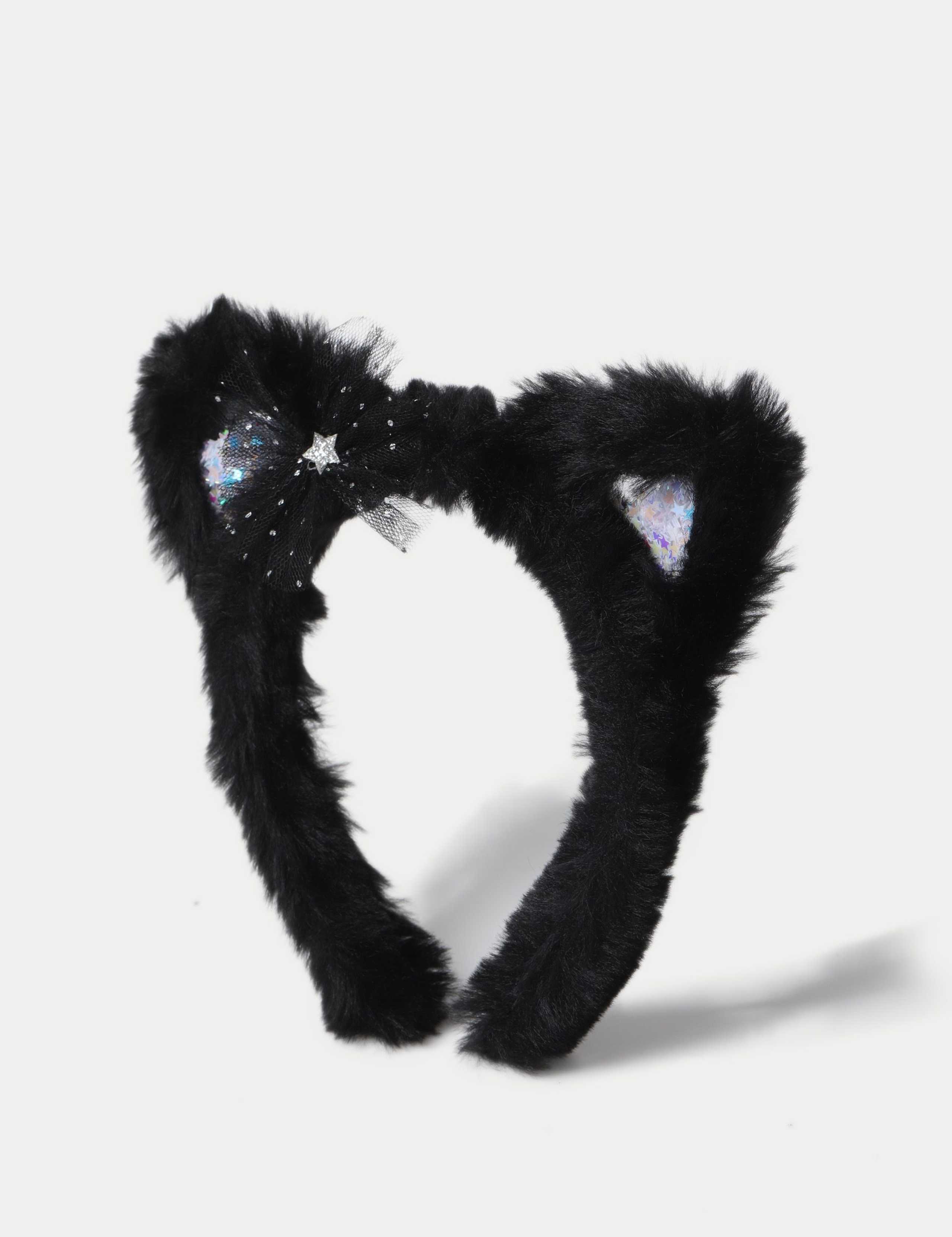 Halloween Black Shaker Cat Ears Headband