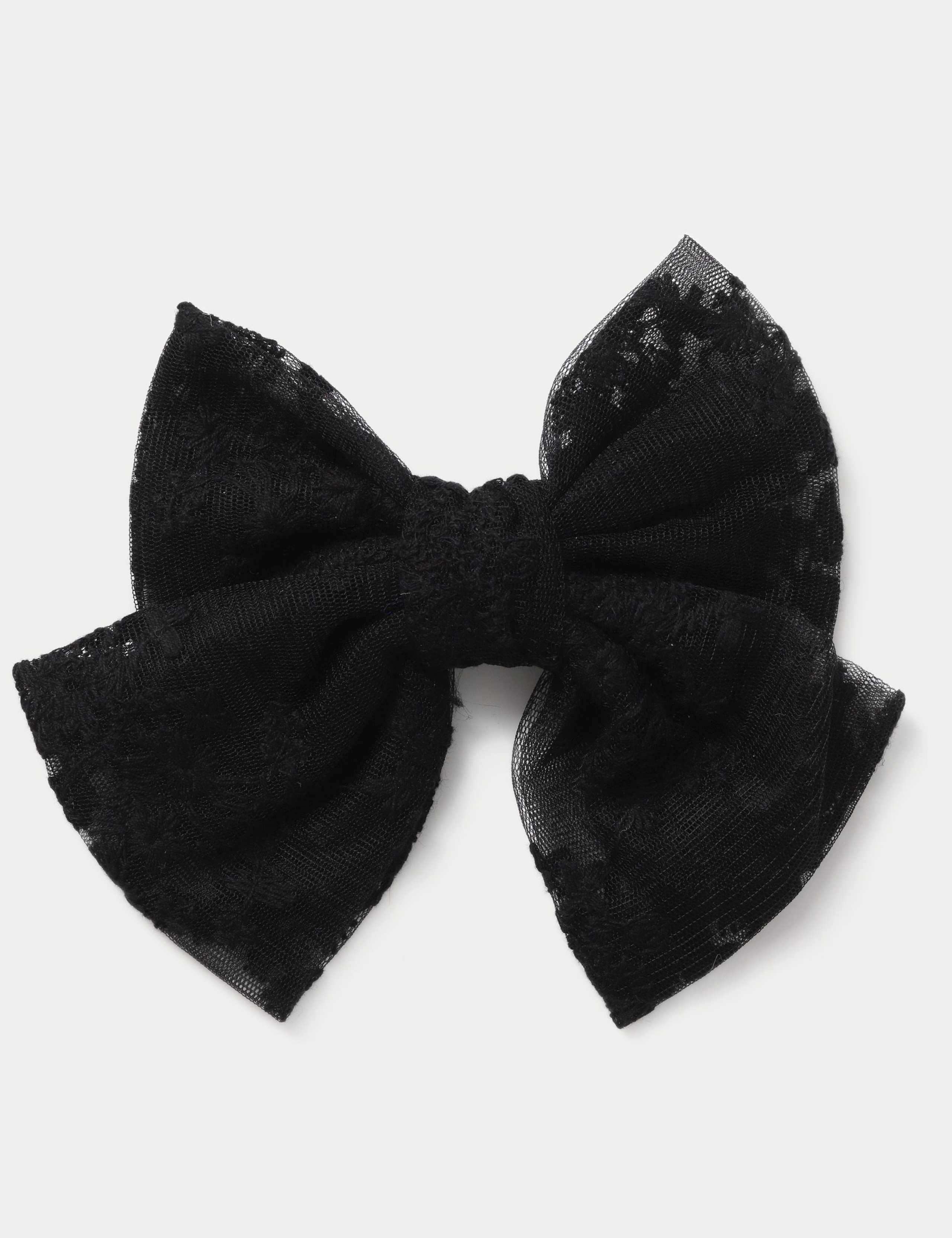 Black Lace Hair Bow