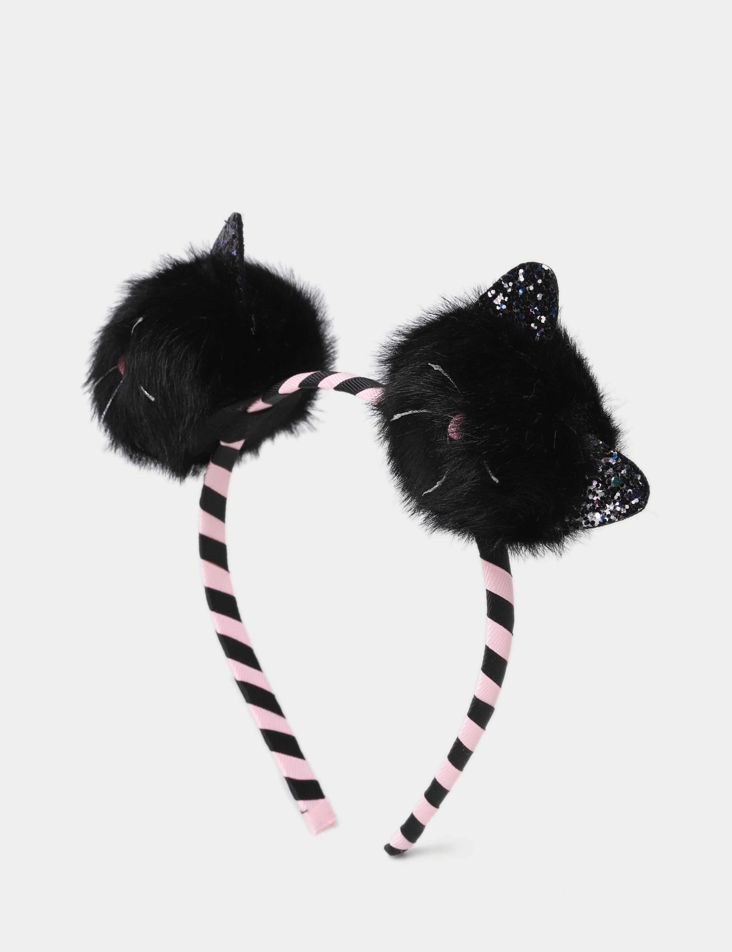 Halloween Cat Pom Headband