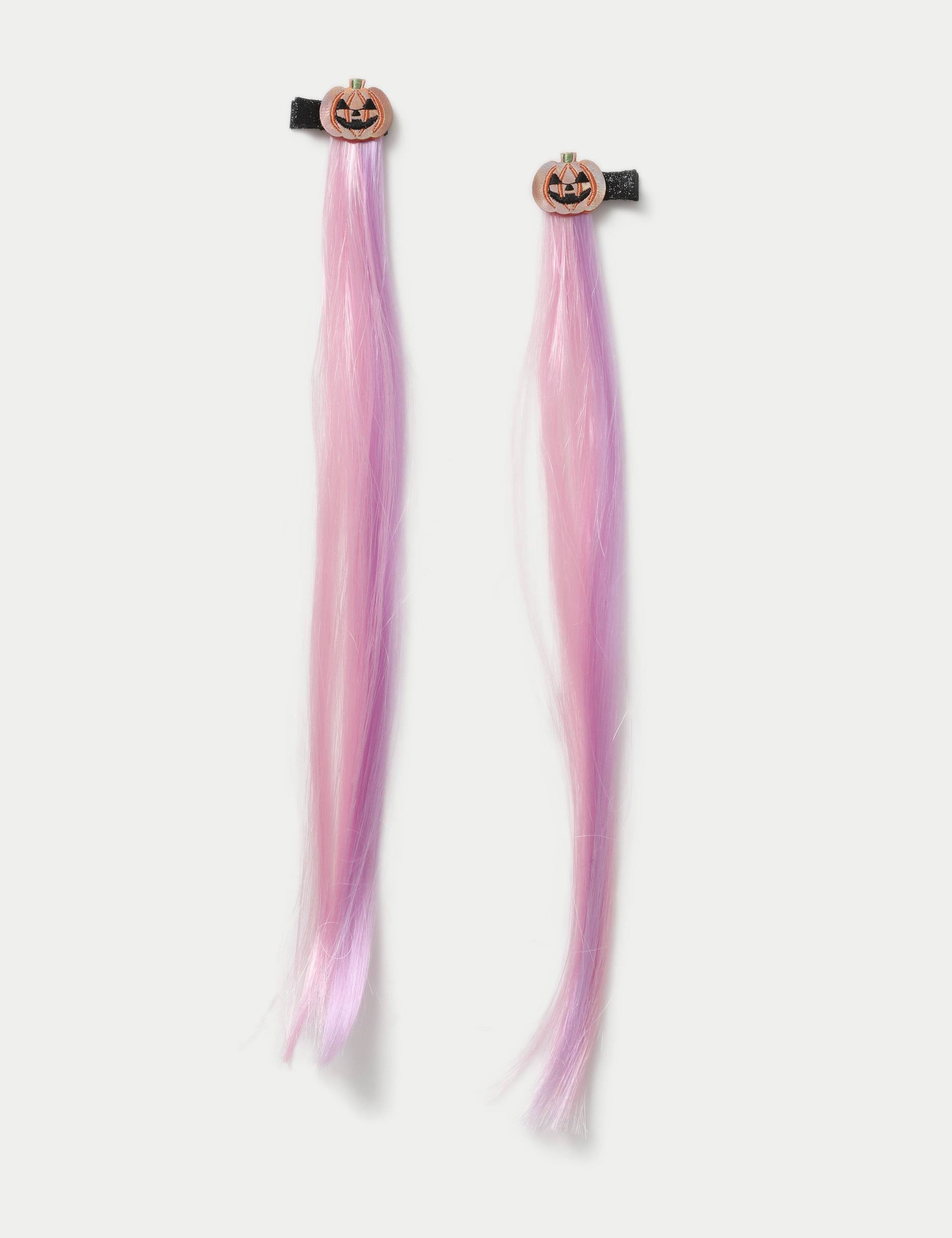 Halloween Pumpkin Fake Hair Clips