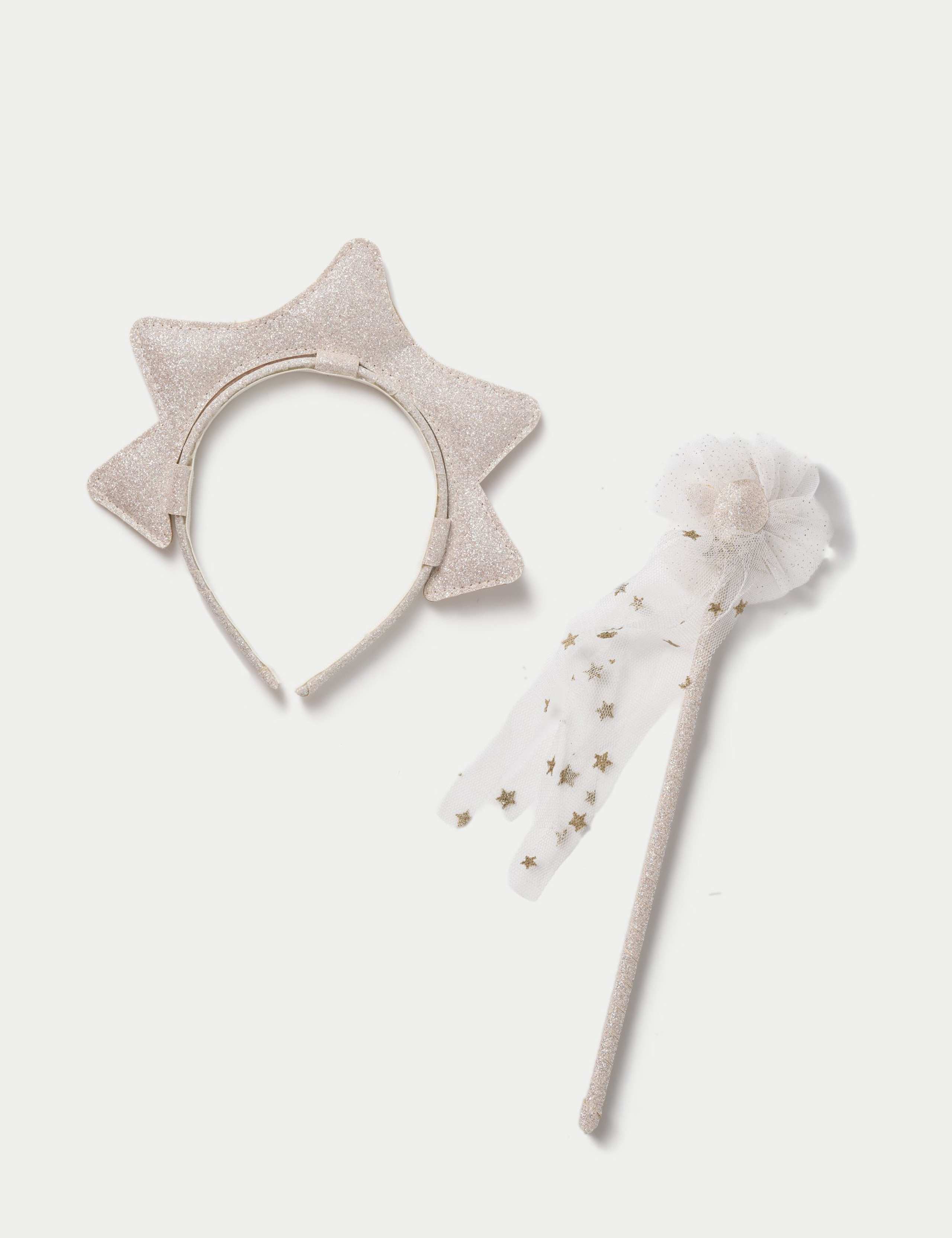 Christmas Glitter Star Headband and Wand