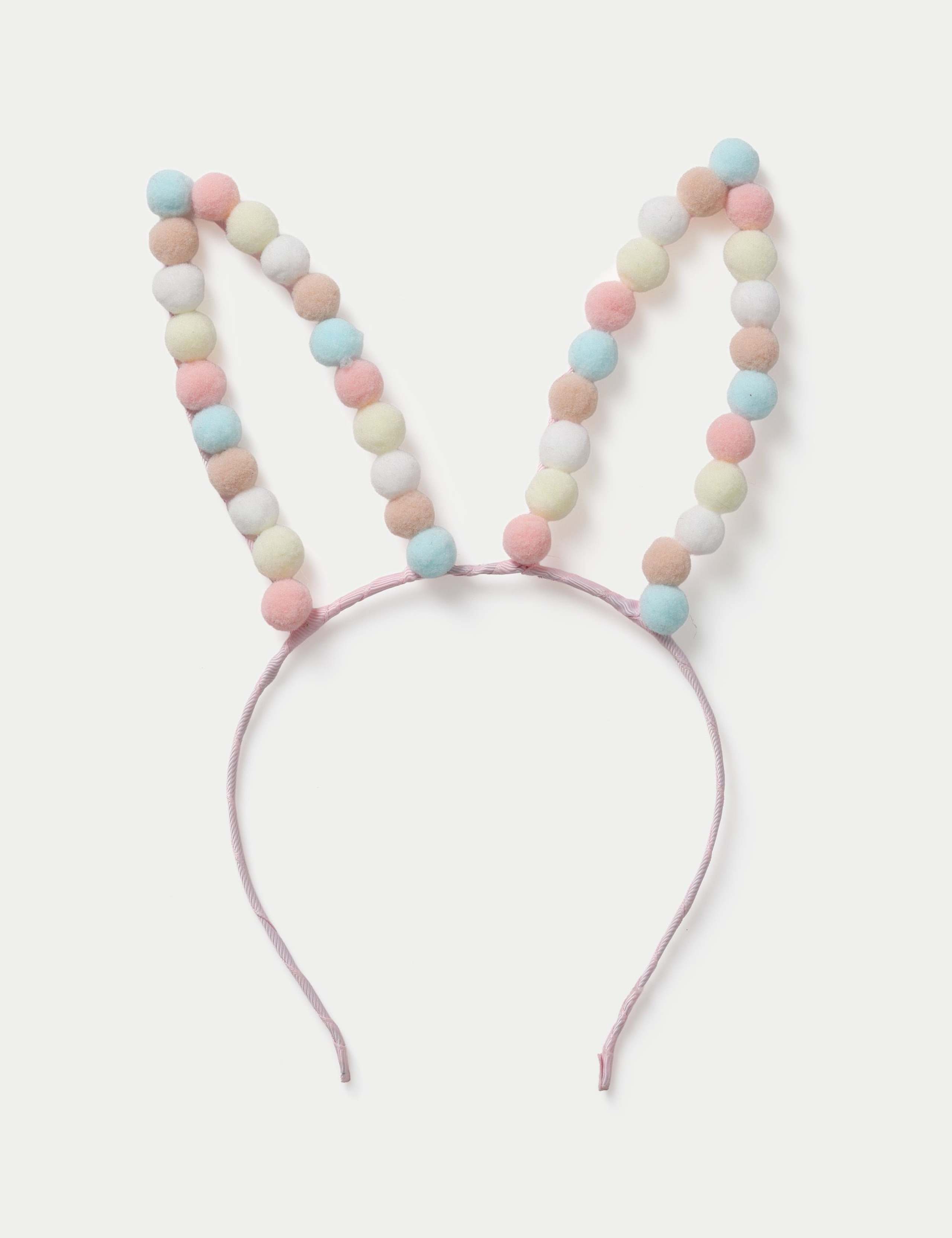 Easter colourful pom bunny ears