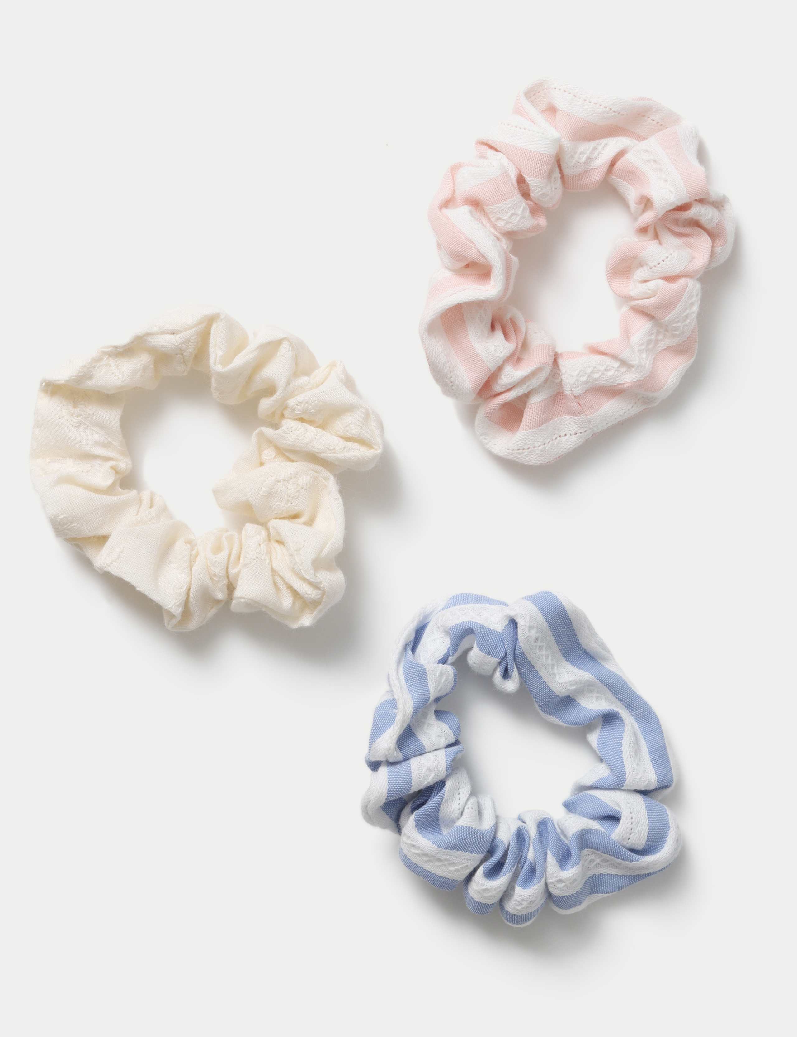 3 Pack Mini Stripe Scrunchies