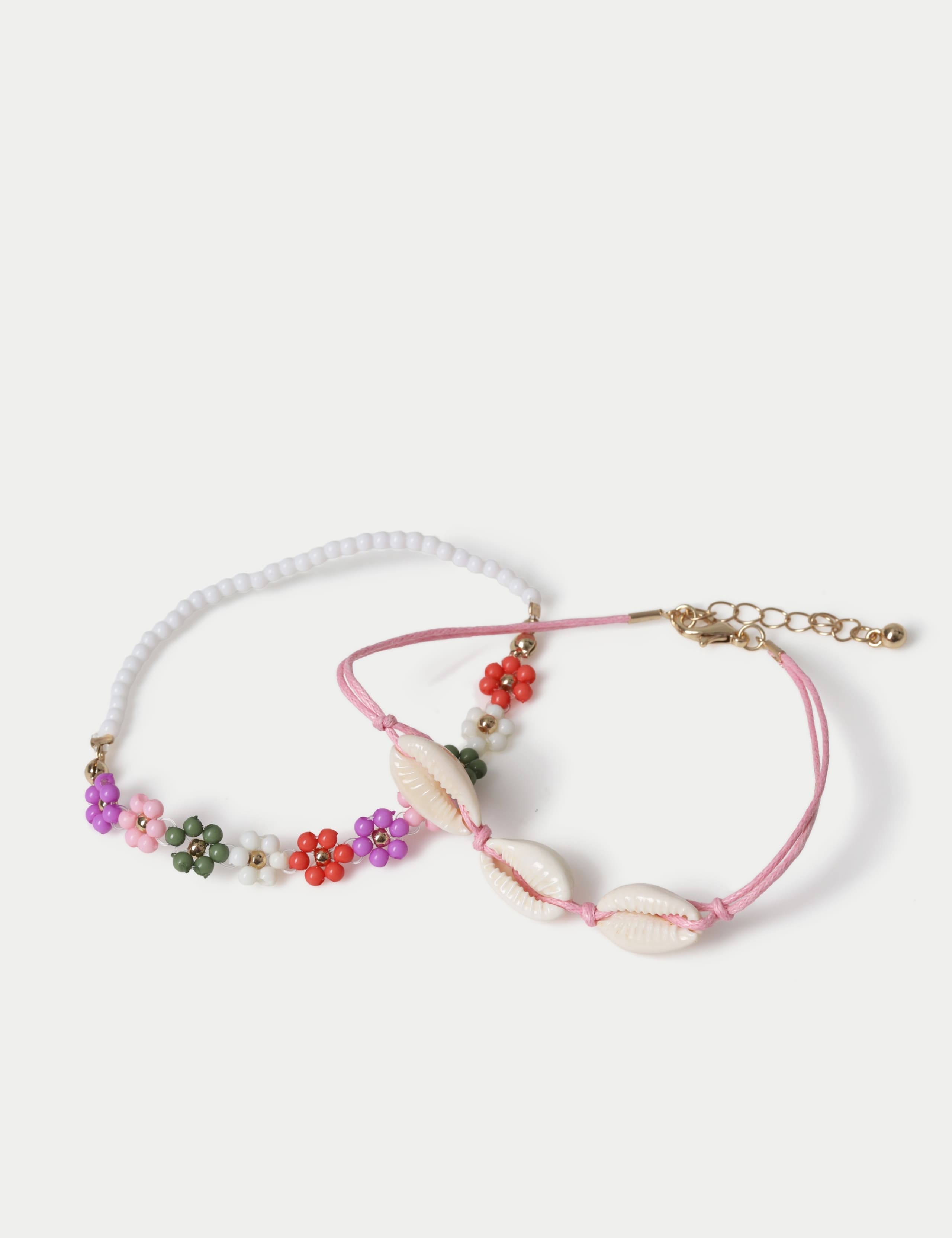 2 Pack Beaded Anklet