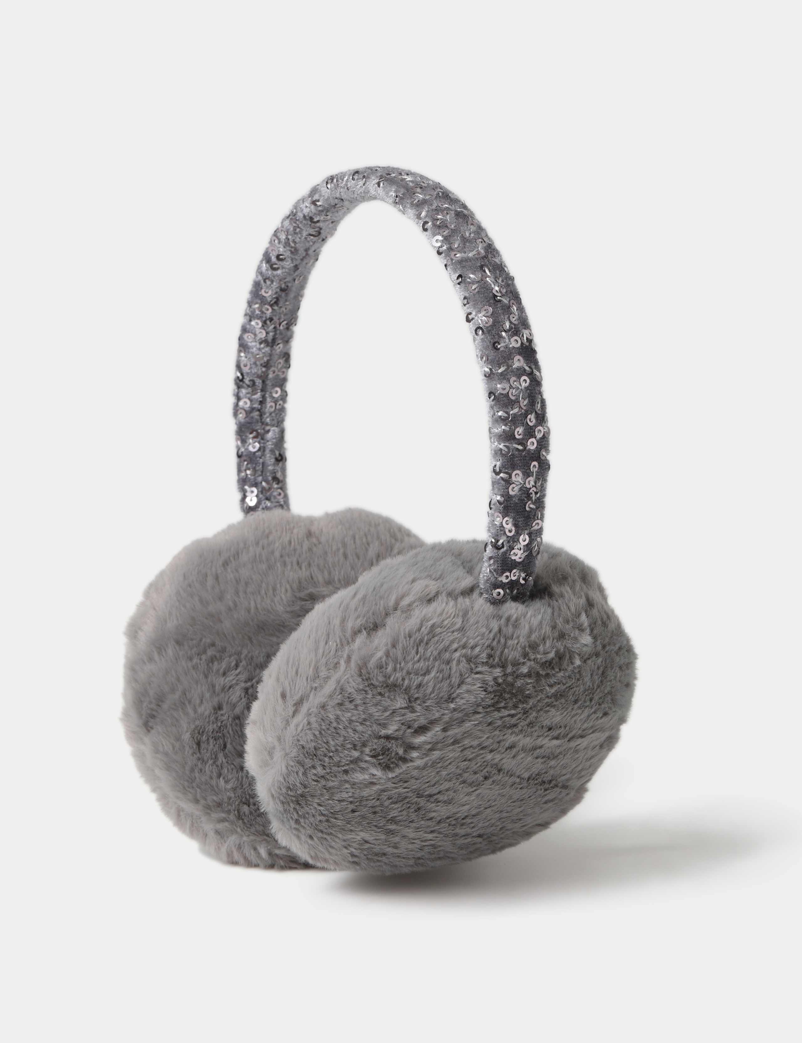 Grey Sequin Earmuff