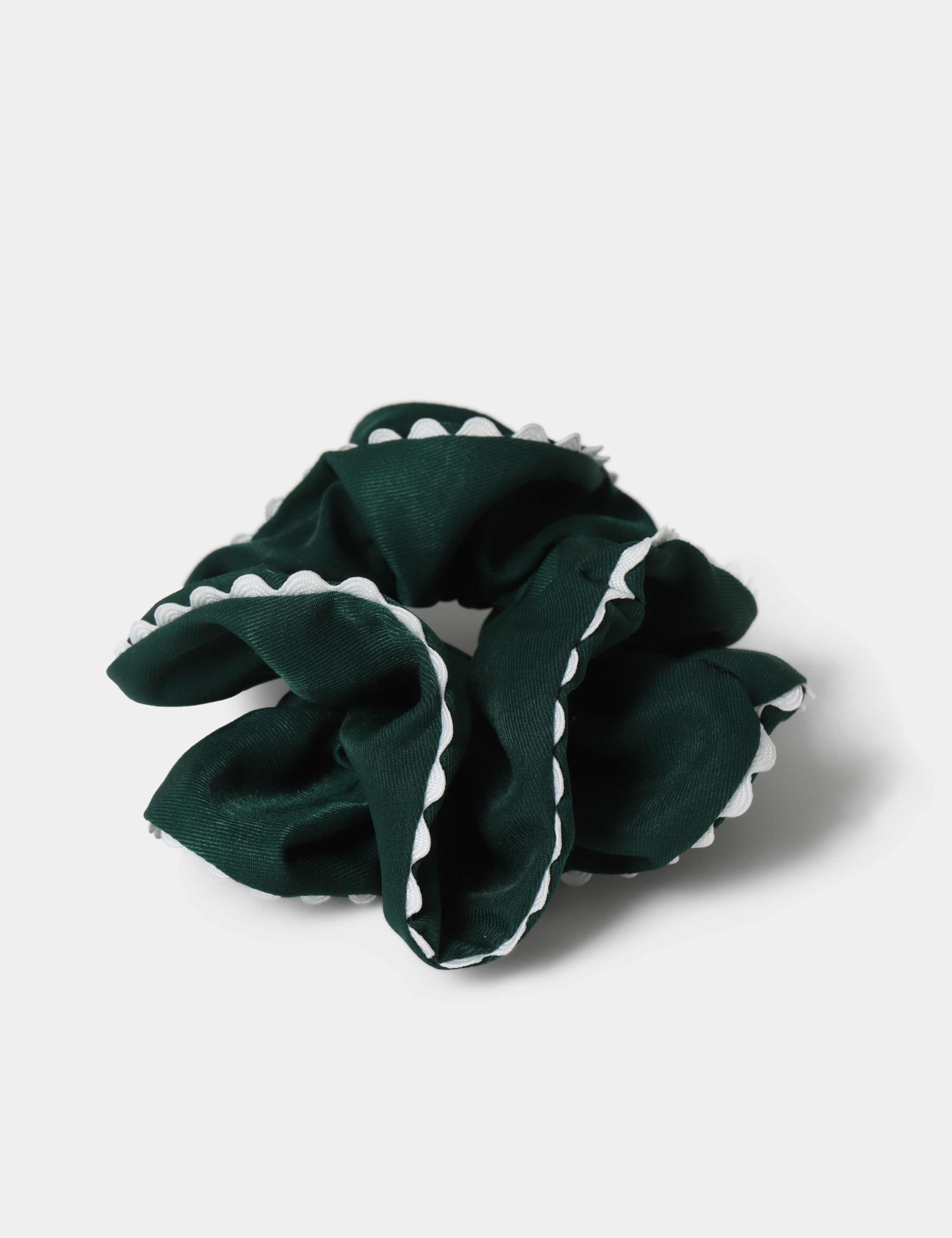 Back To School Green Edge Scrunchie